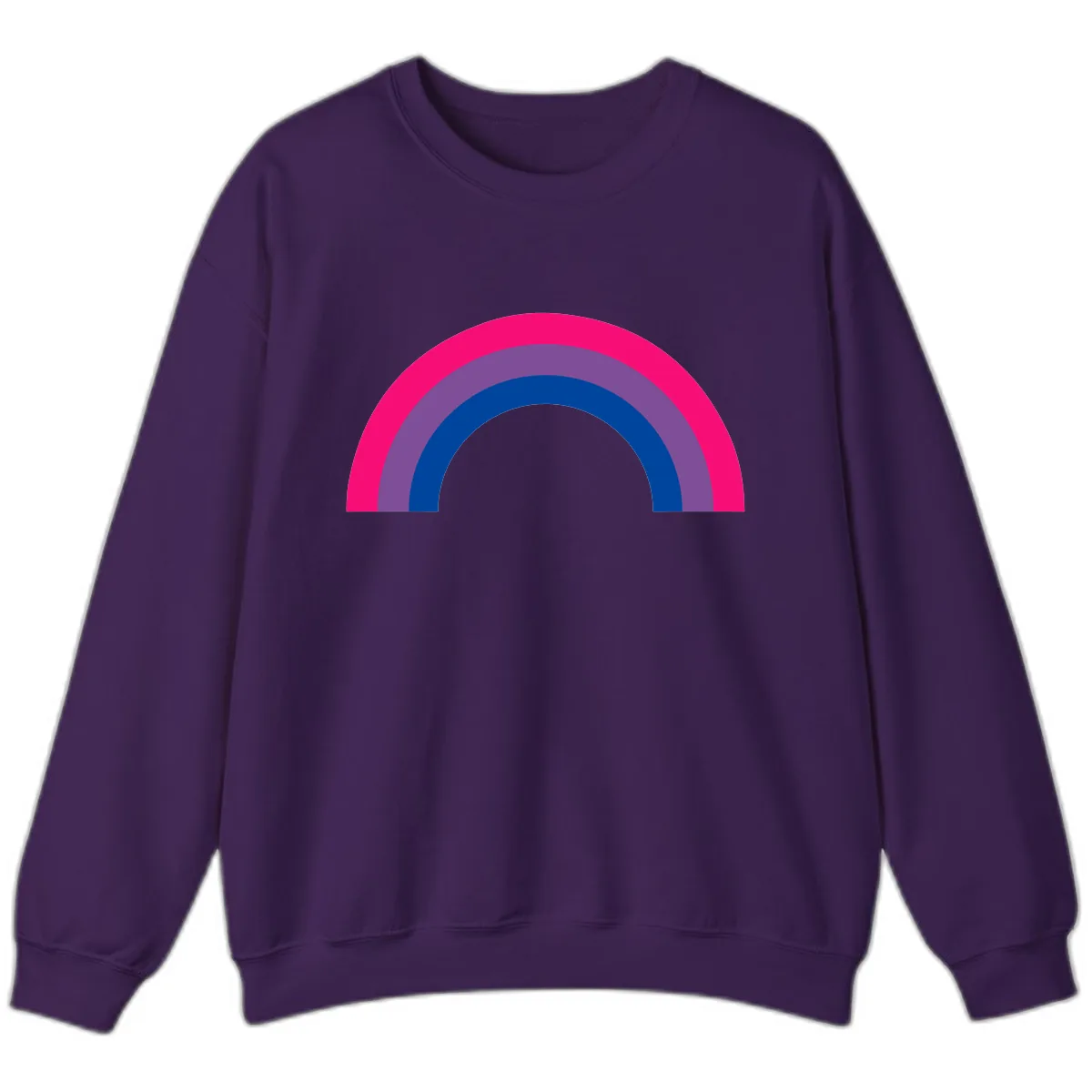 Concentric Rainbow Pride Spectrum Sweatshirt in Purple