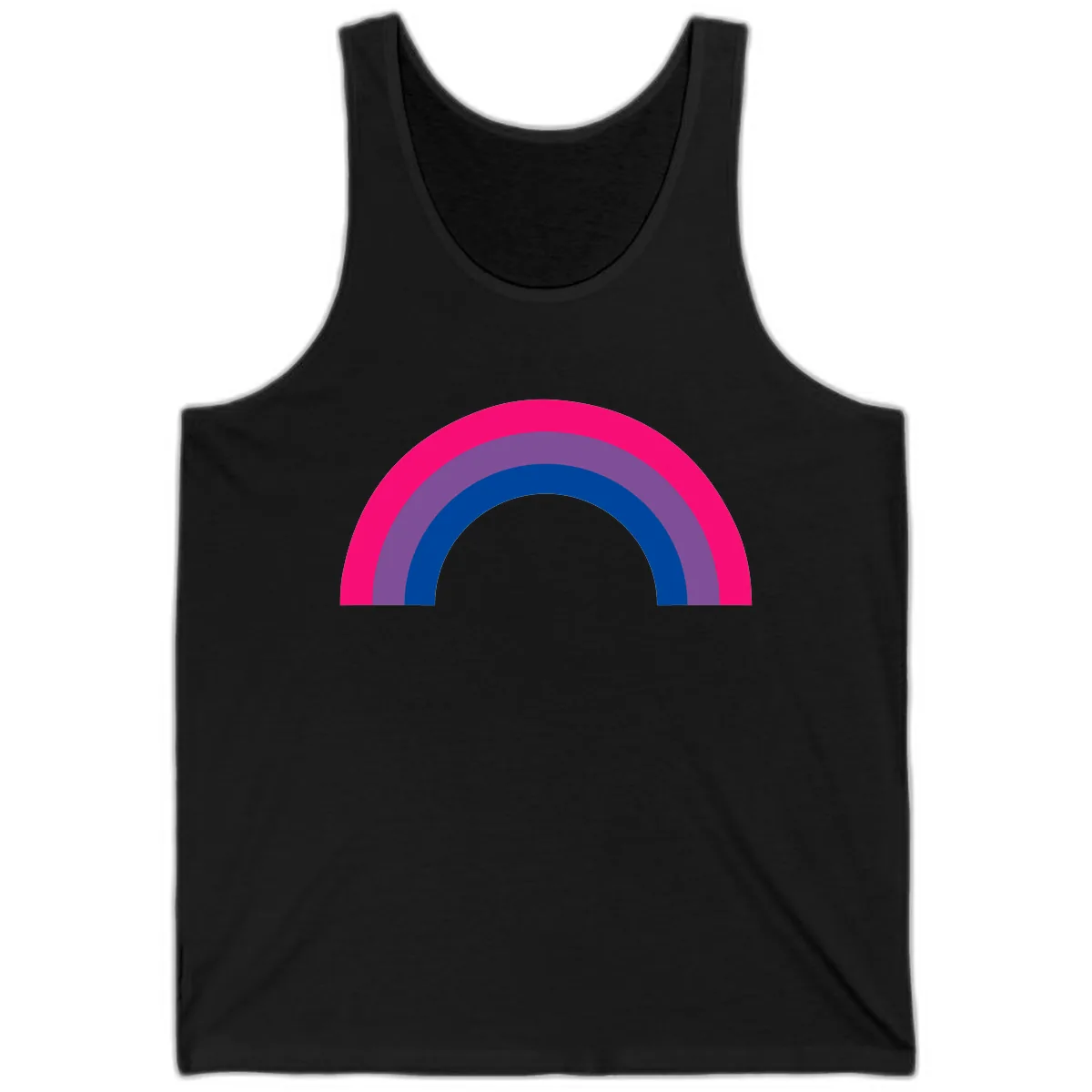 Concentric Rainbow Pride Spectrum Tank in Black