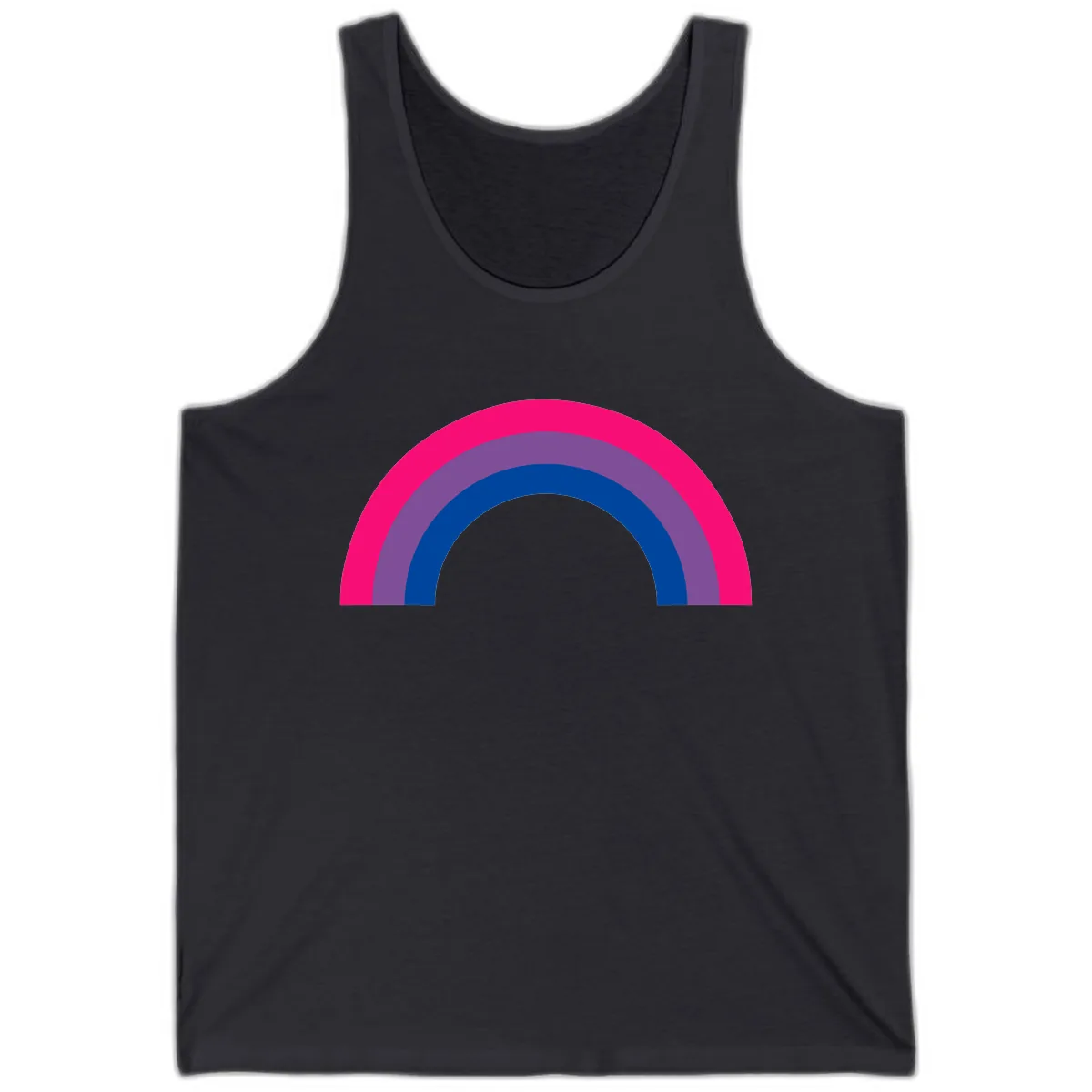 Concentric Rainbow Pride Spectrum Tank in Dark Grey