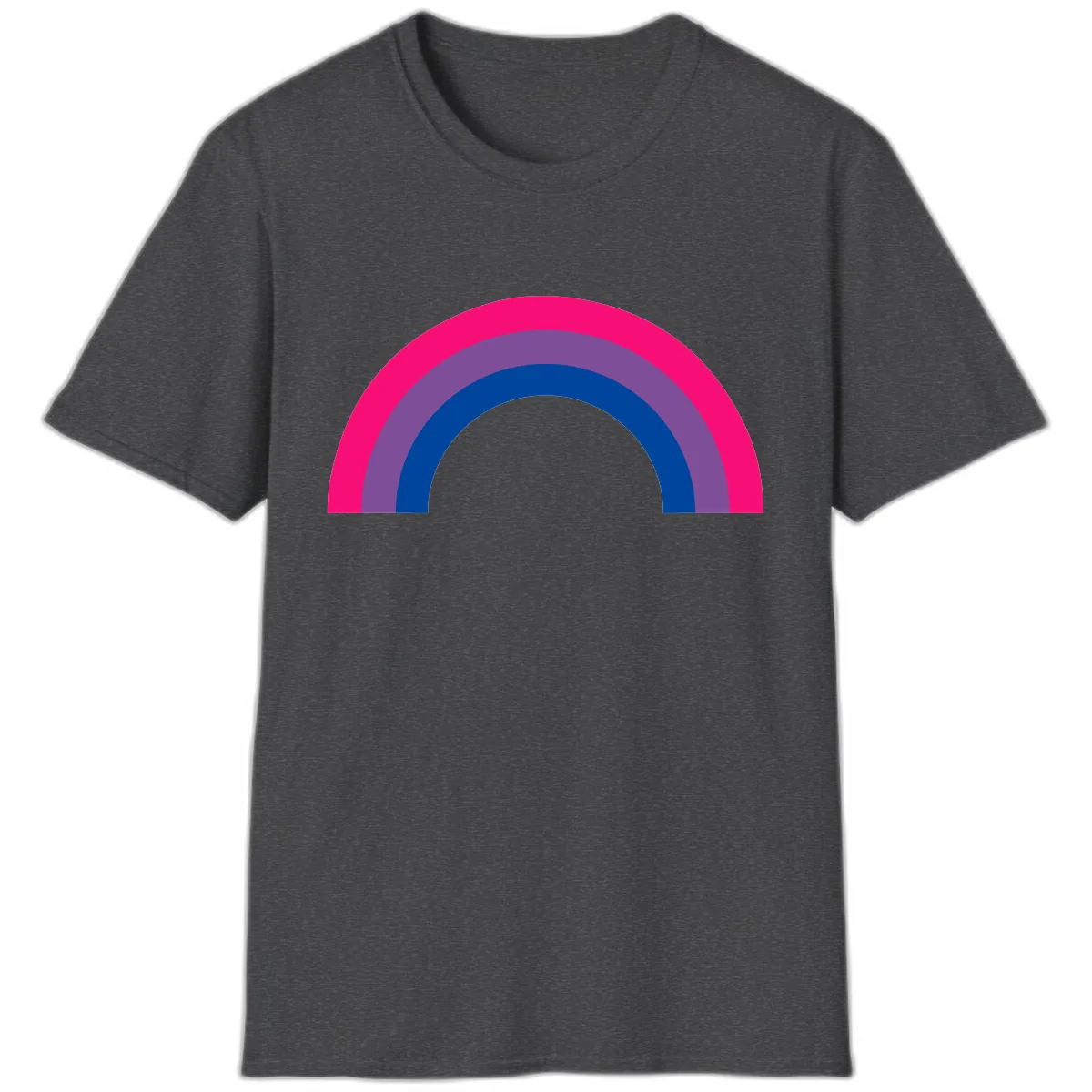 Concentric Rainbow Pride Spectrum T-Shirt in Dark Heather