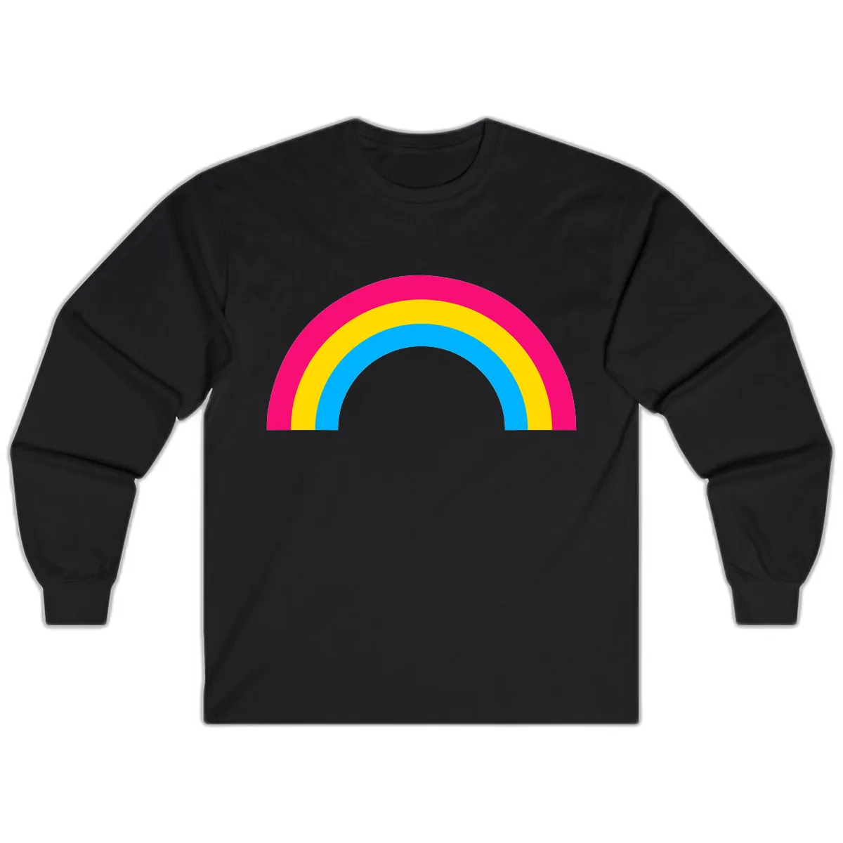 Classic Rainbow Stripes Long Sleeve in Black