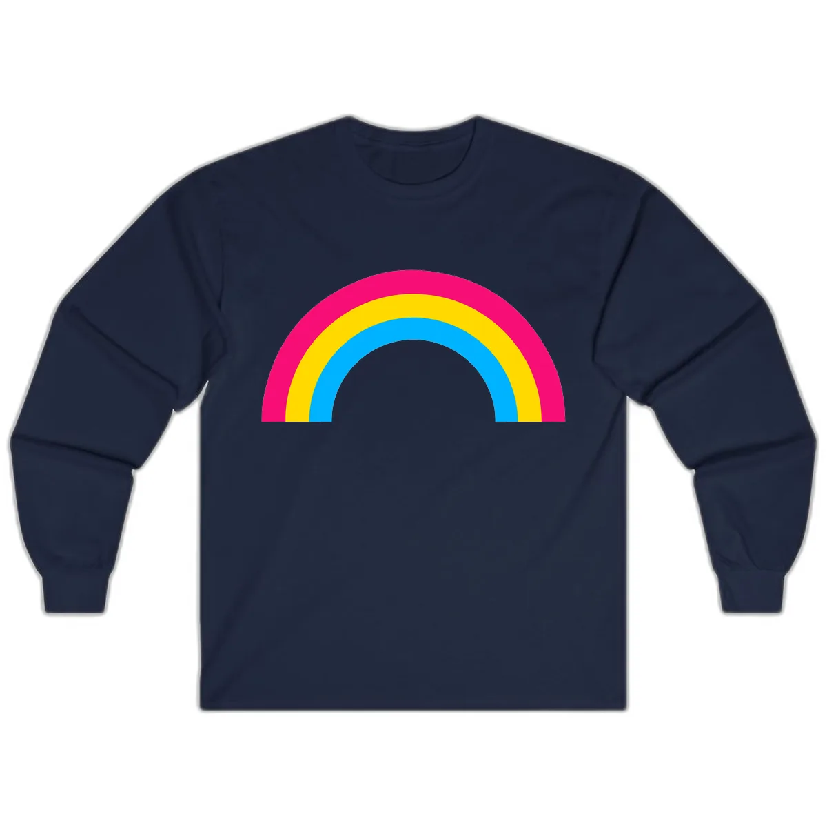 Classic Rainbow Stripes Long Sleeve in Navy