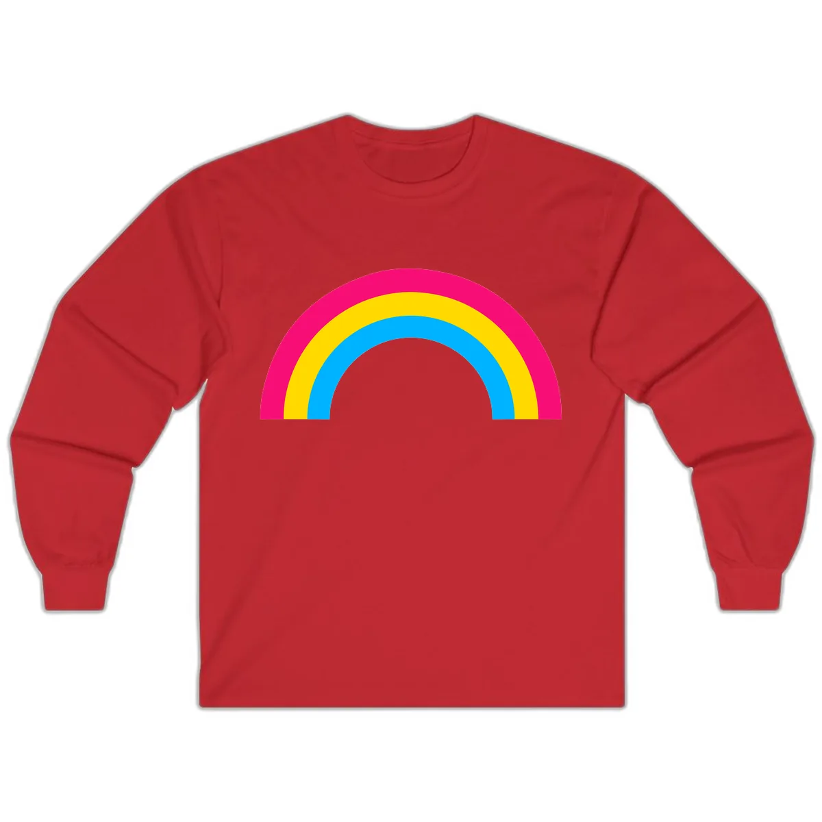 Classic Rainbow Stripes Long Sleeve in Red