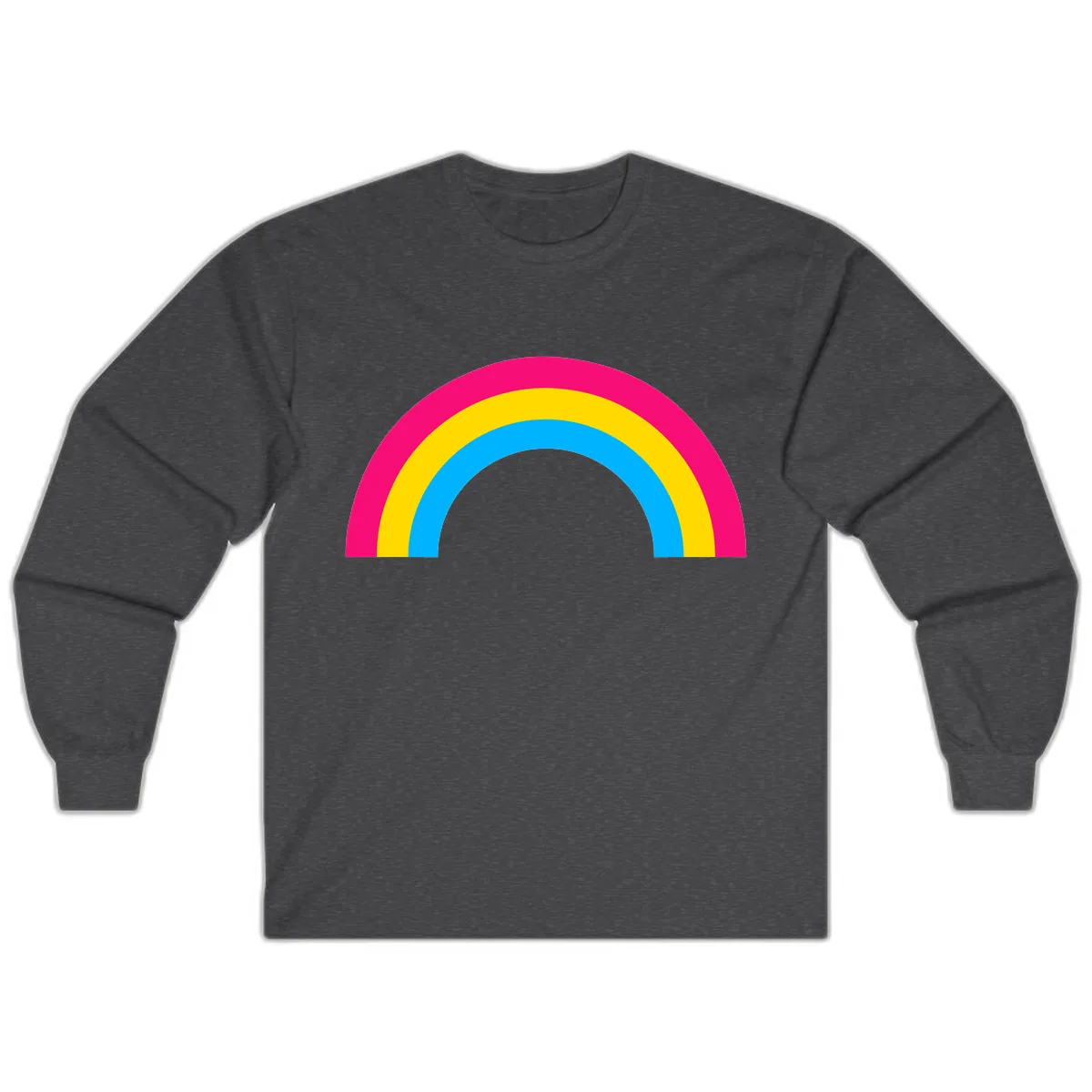 Classic Rainbow Stripes Long Sleeve in Dark Heather