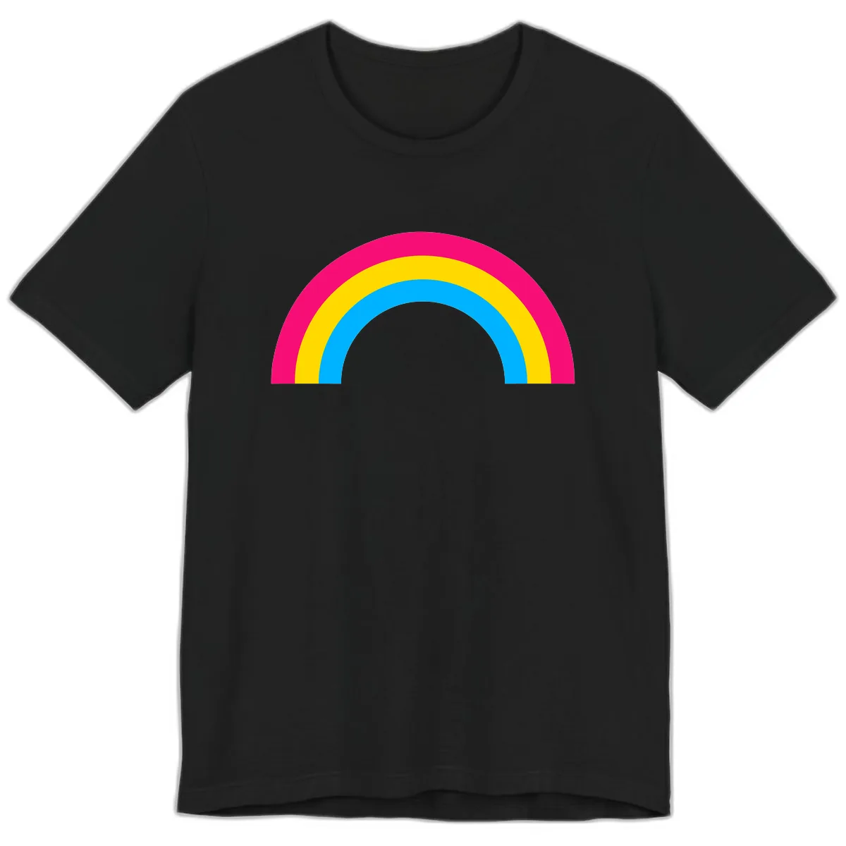 Classic Rainbow Stripes Premium T-Shirt in Black