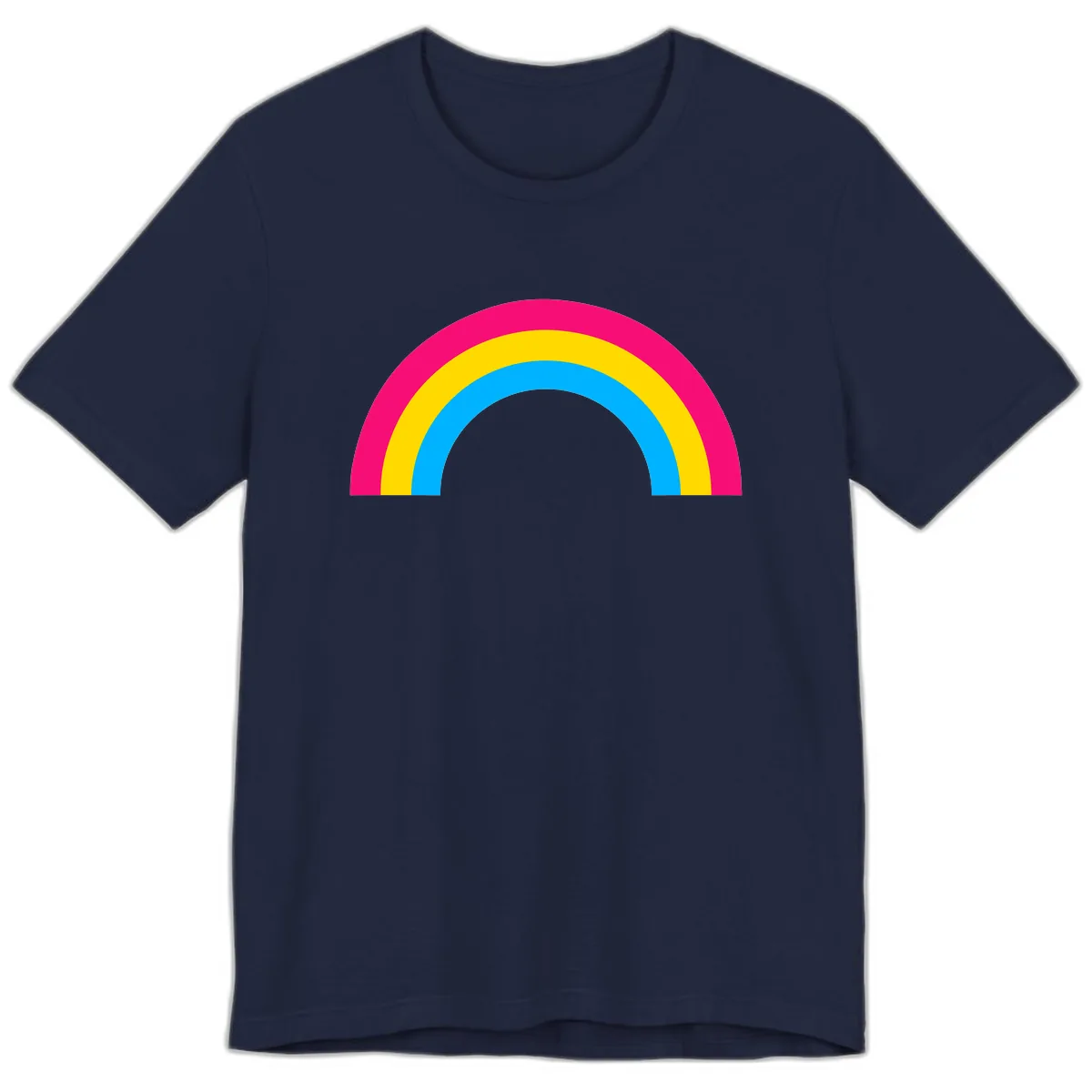 Classic Rainbow Stripes Premium T-Shirt in Navy