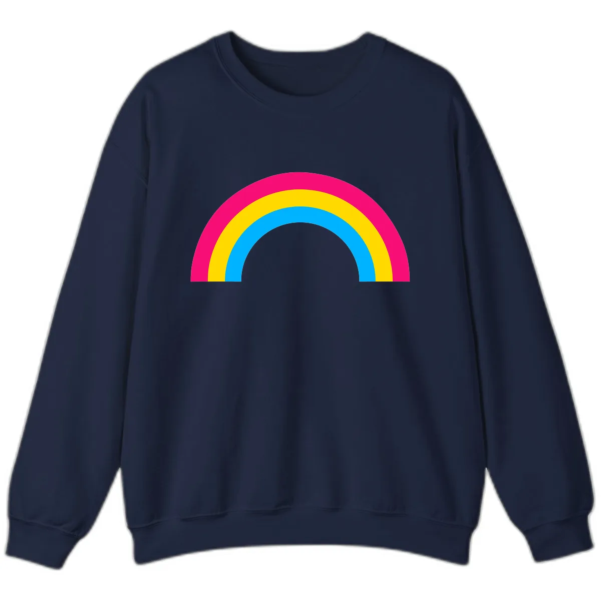 Classic Rainbow Stripes Sweatshirt in Navy