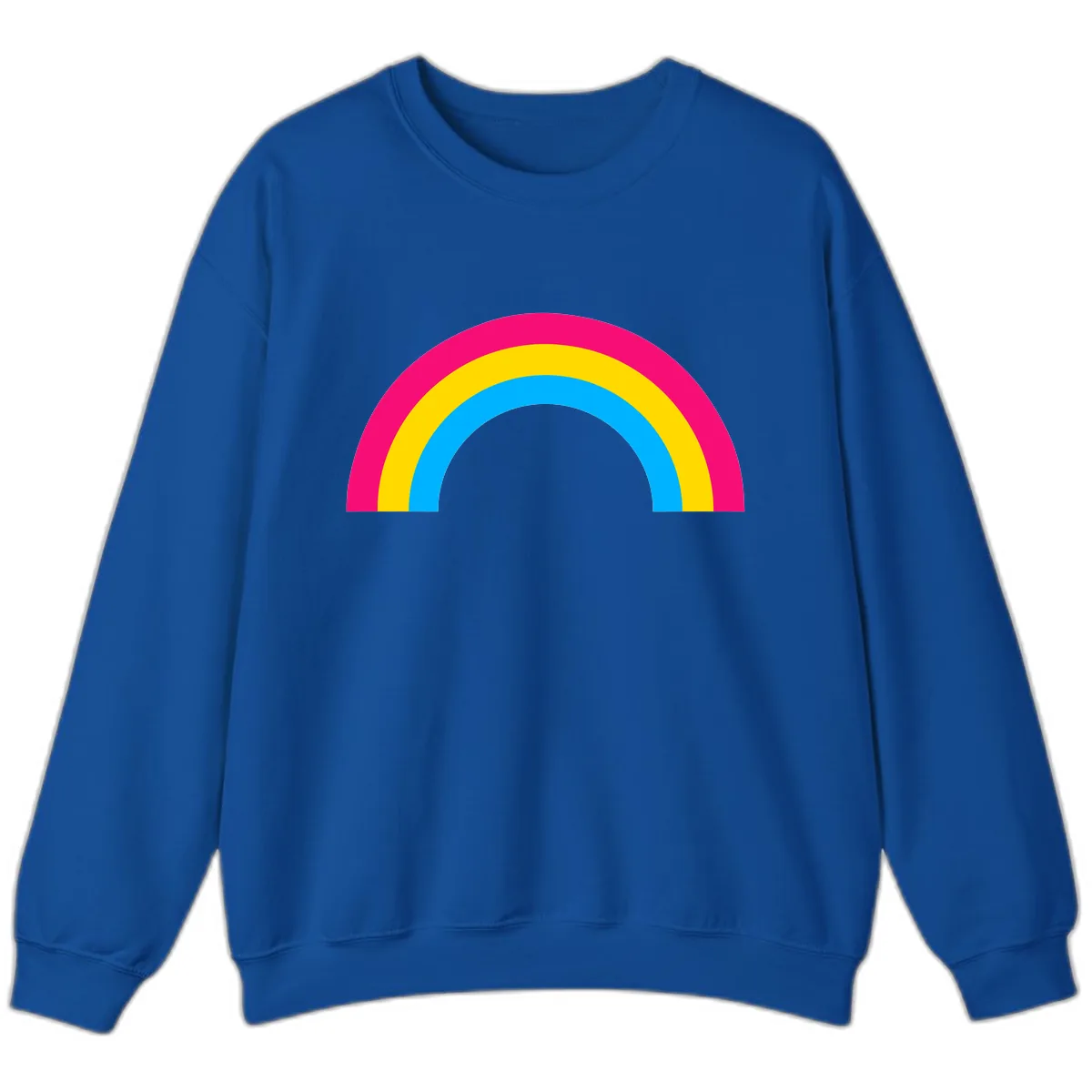 Classic Rainbow Stripes Sweatshirt in Royal