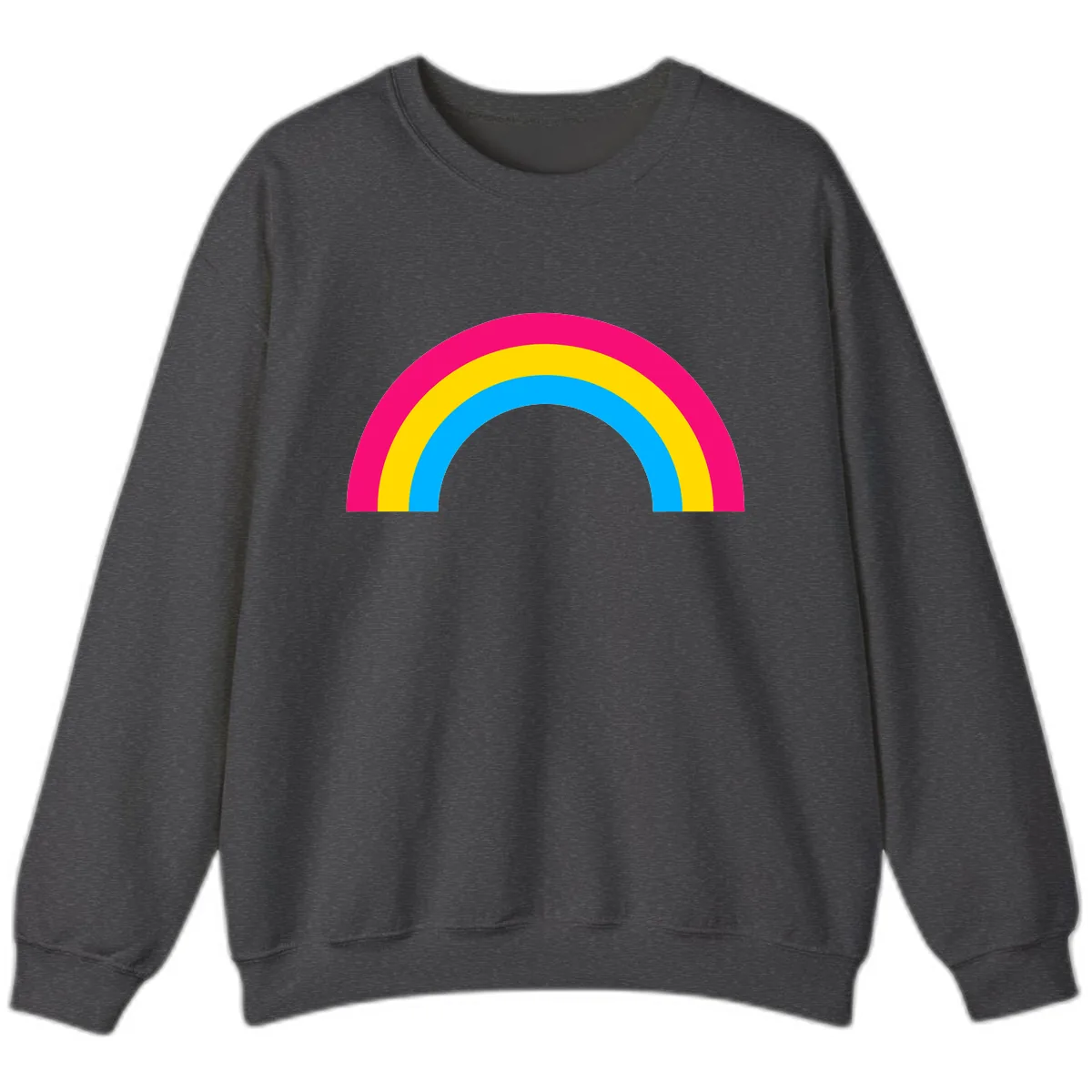 Classic Rainbow Stripes Sweatshirt in Dark Heather