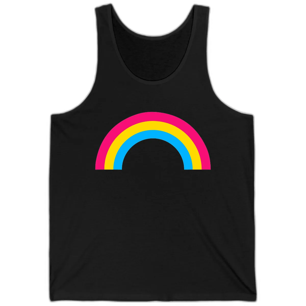 Classic Rainbow Stripes Tank in Black