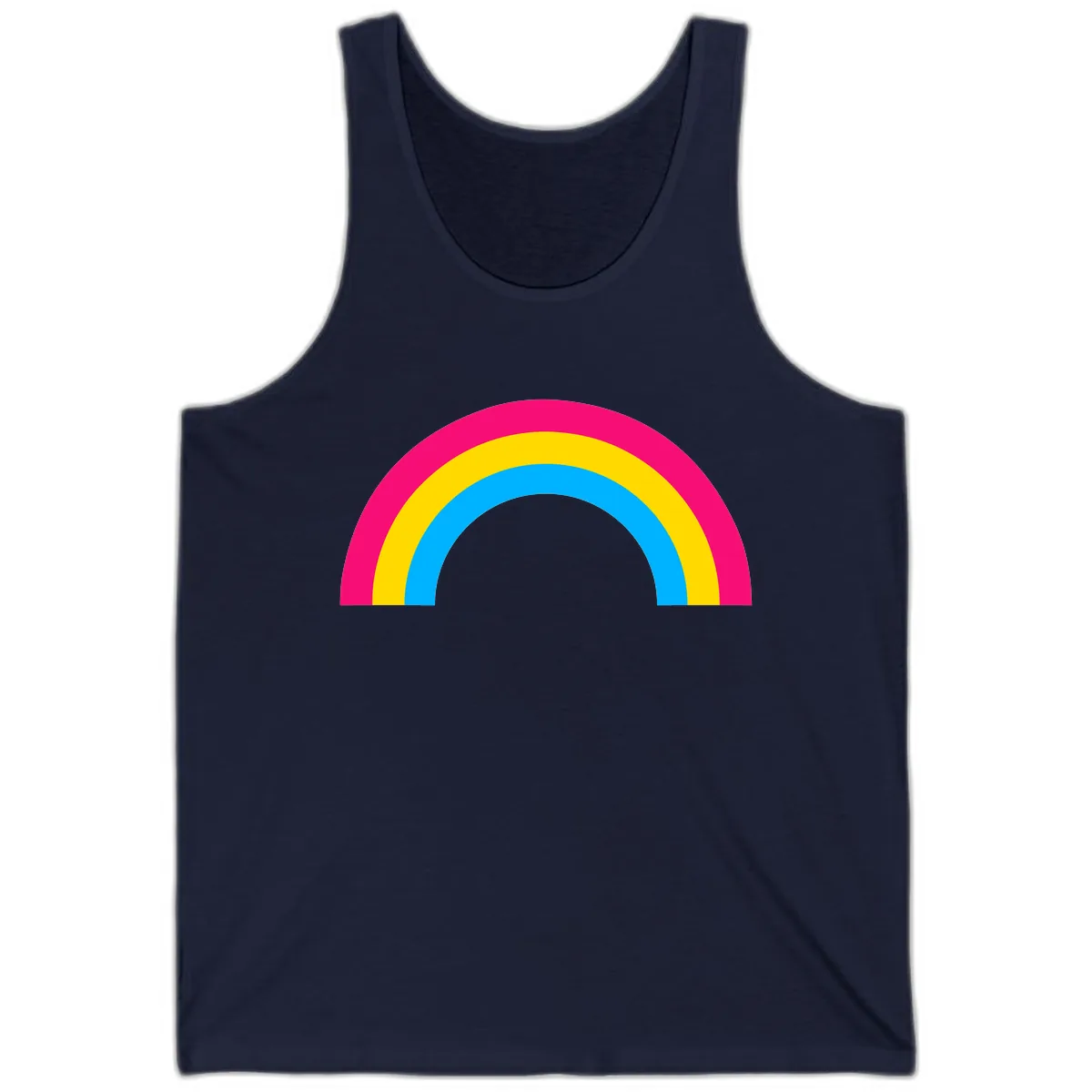 Classic Rainbow Stripes Tank in Navy