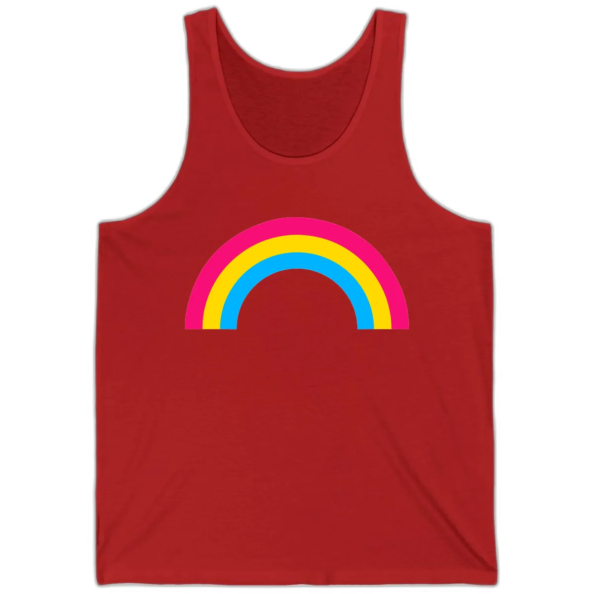 Classic Rainbow Stripes Tank in Red