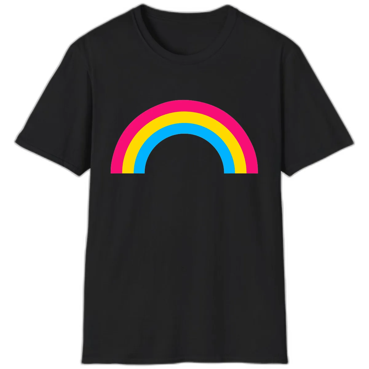 Classic Rainbow Stripes T-Shirt in Black