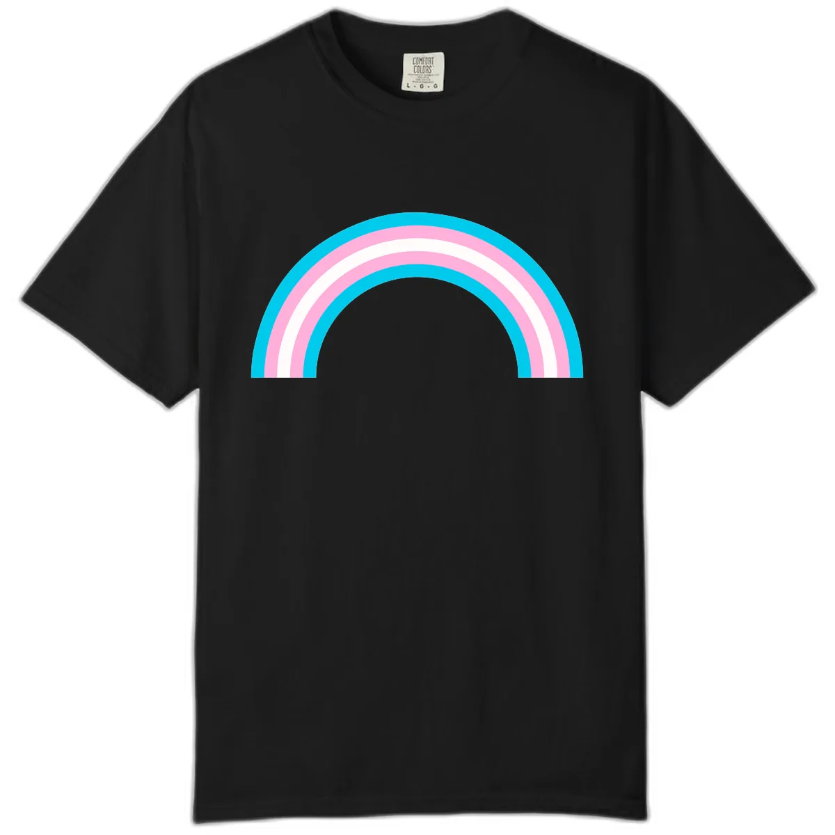 Pastel Rainbow Arch Comfort Color in Black
