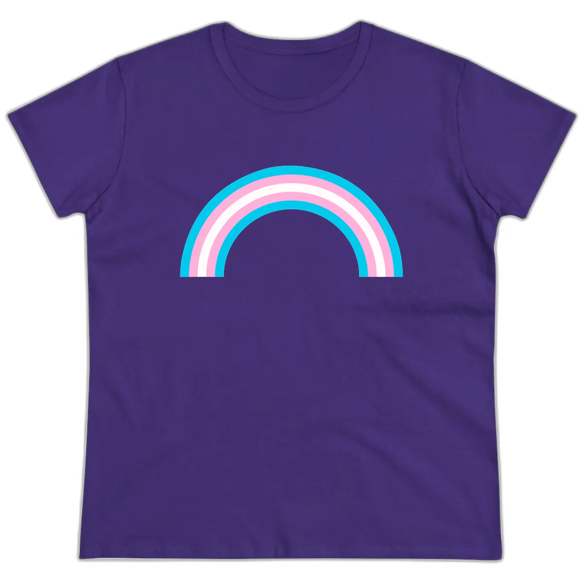 Pastel Rainbow Arch Ladies Tee in Purple