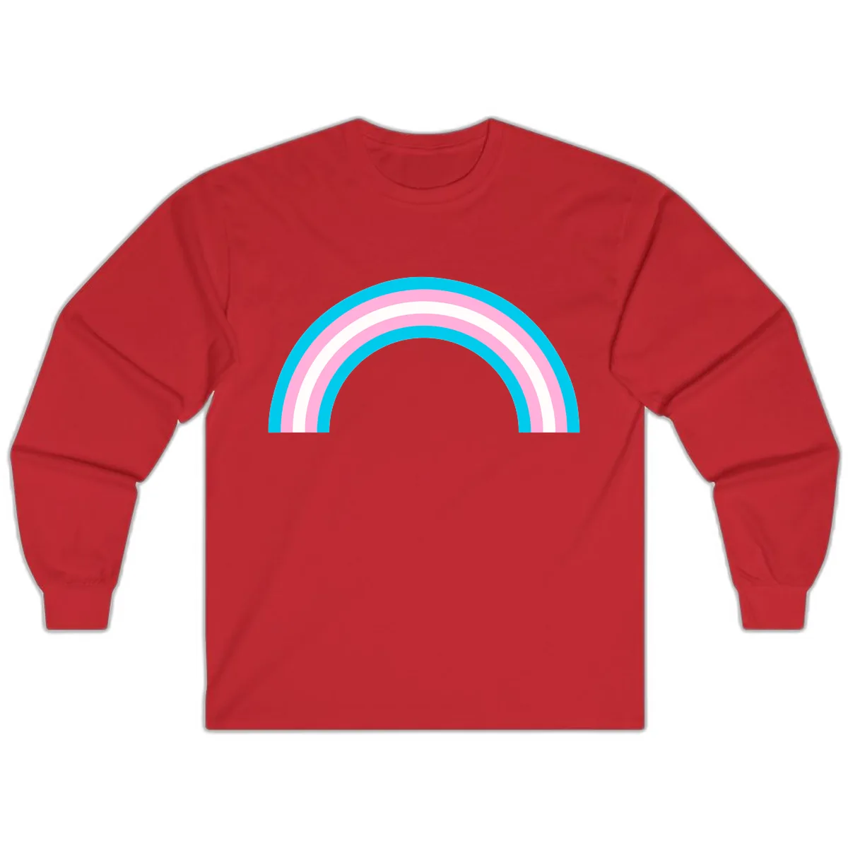 Pastel Rainbow Arch Long Sleeve in Red