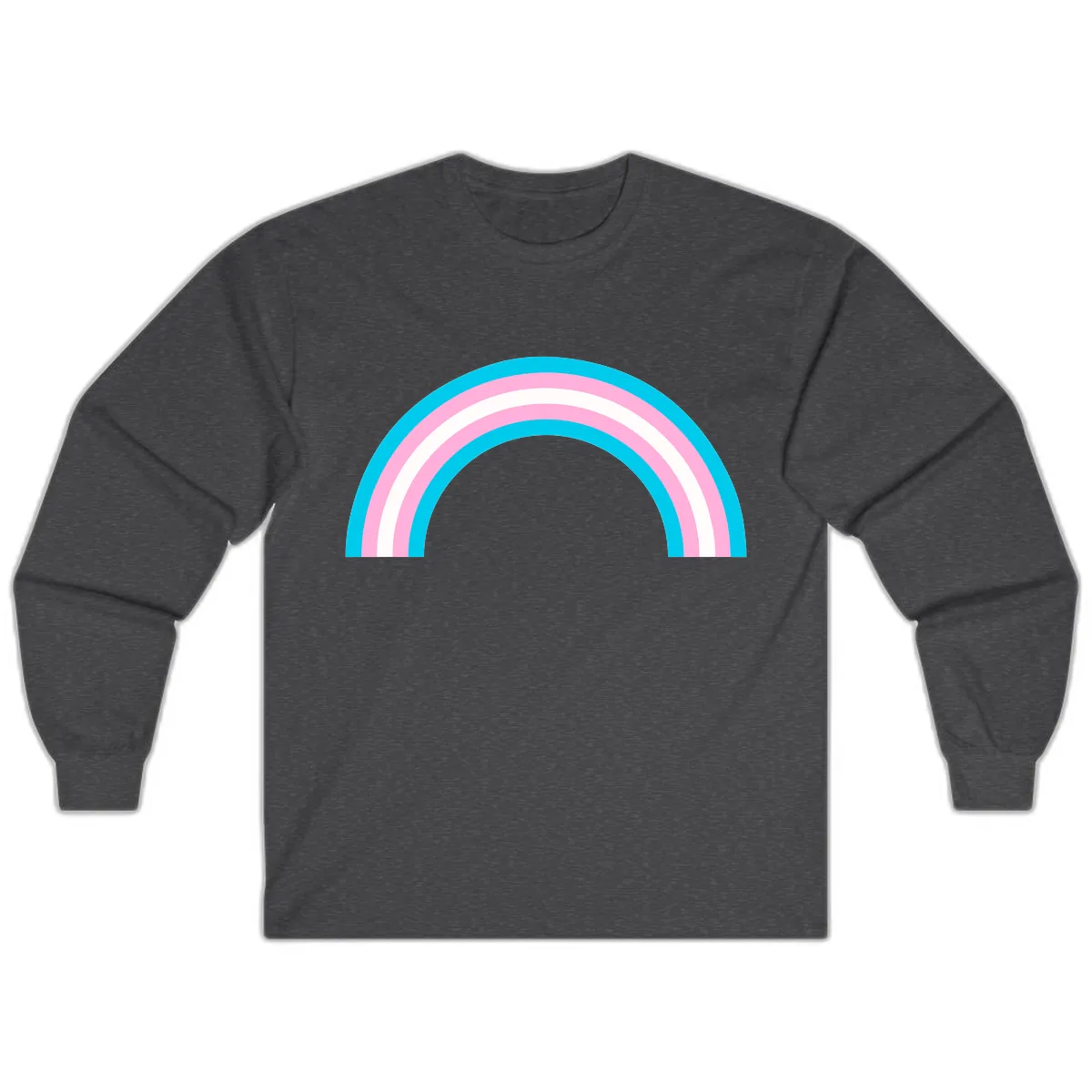 Pastel Rainbow Arch Long Sleeve in Dark Heather