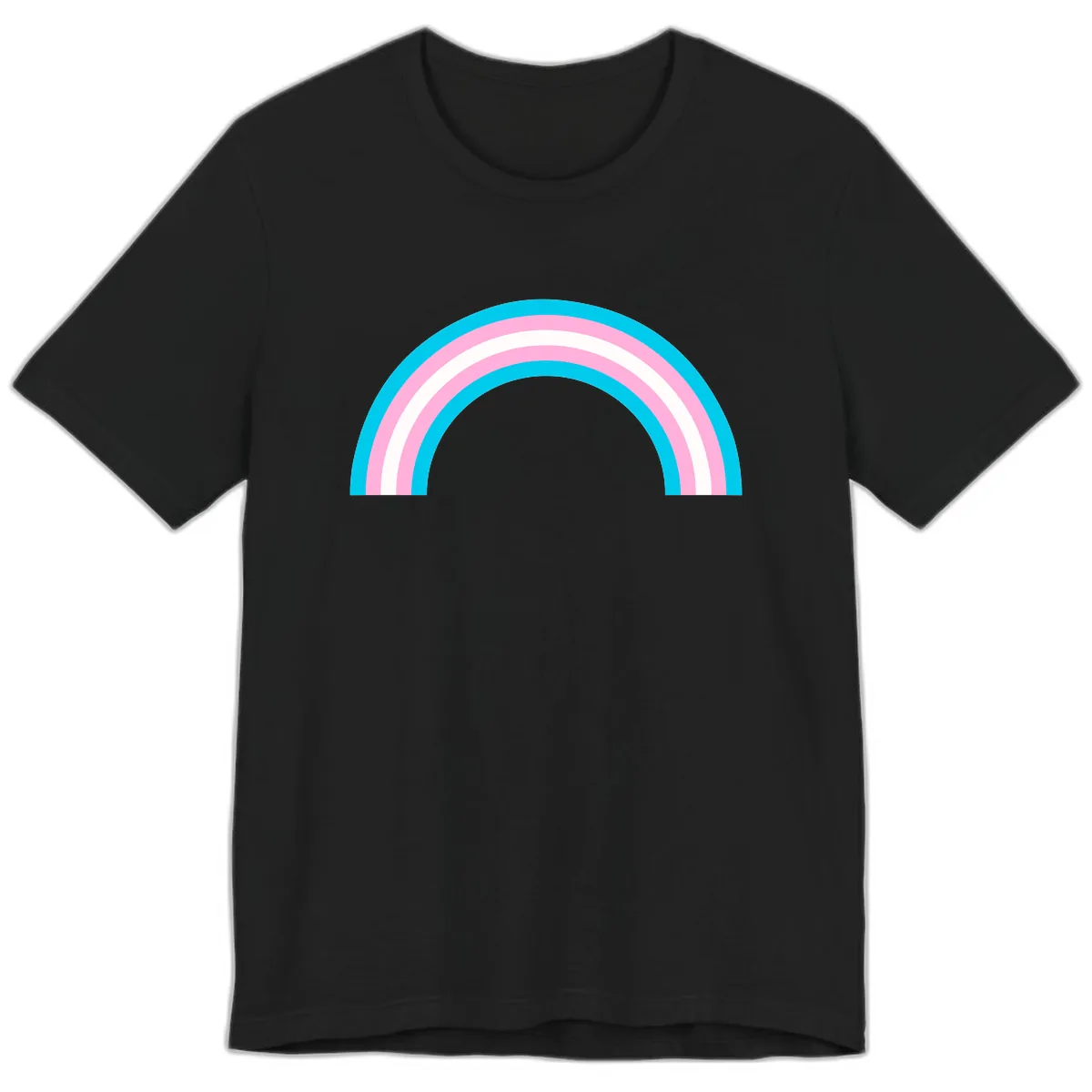 Pastel Rainbow Arch Premium T-Shirt in Black