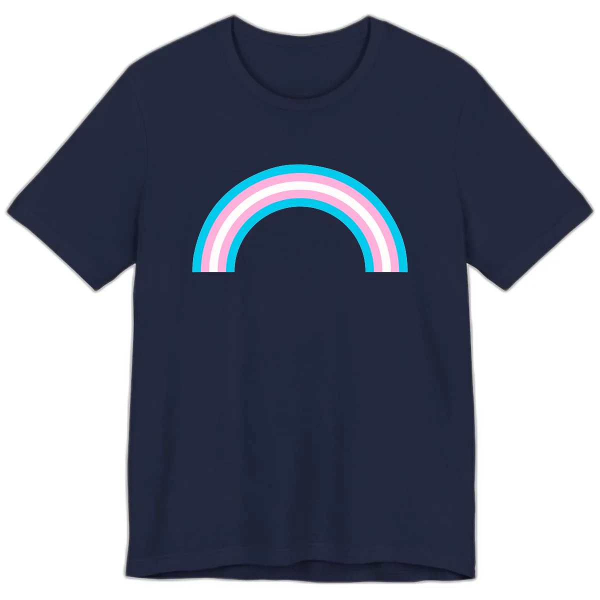 Pastel Rainbow Arch Premium T-Shirt in Navy