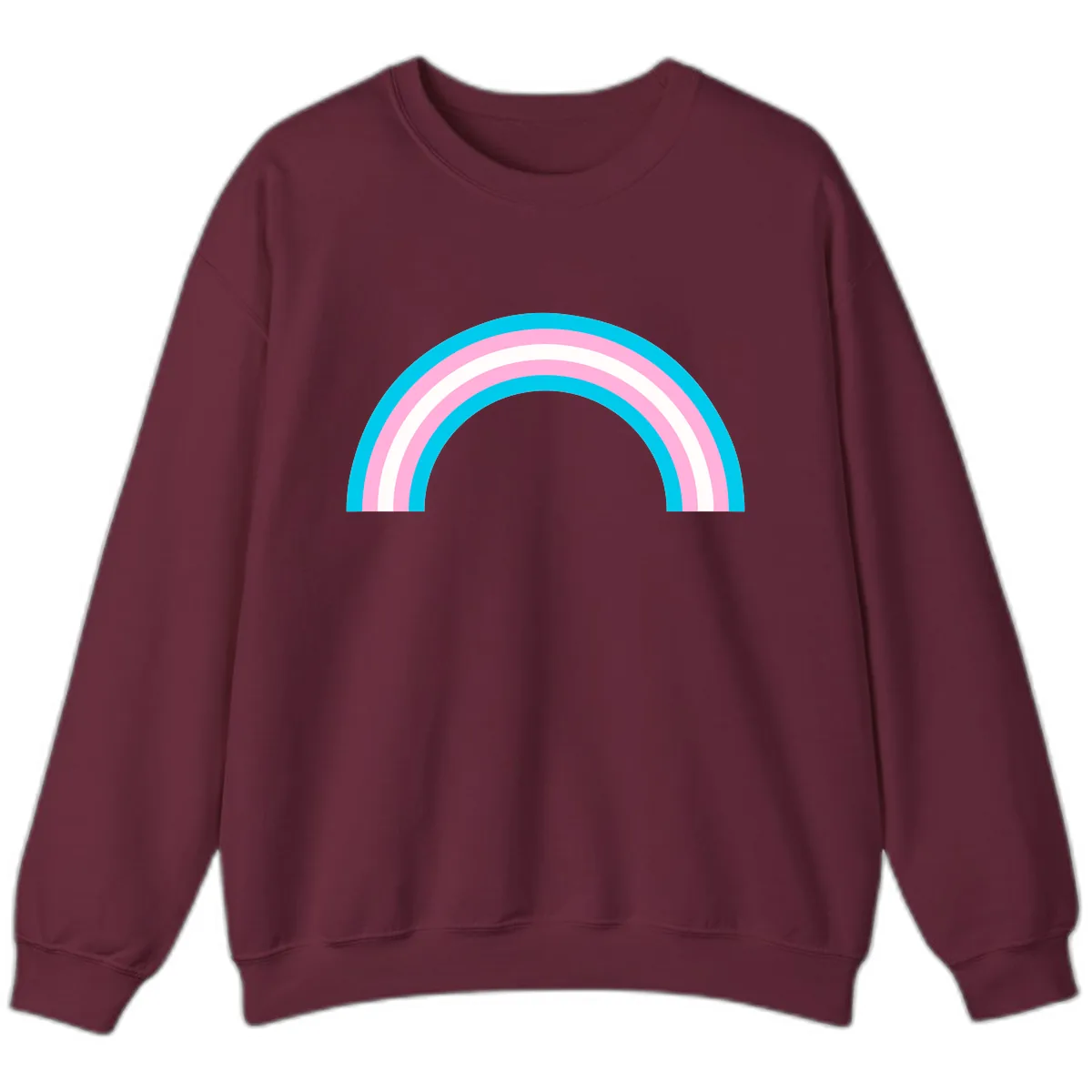 Pastel Rainbow Arch Sweatshirt in Maroon