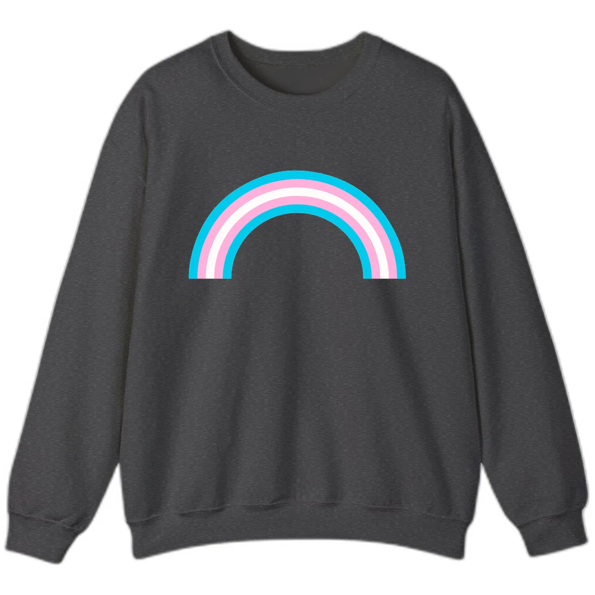 Pastel Rainbow Arch Sweatshirt in Dark Heather