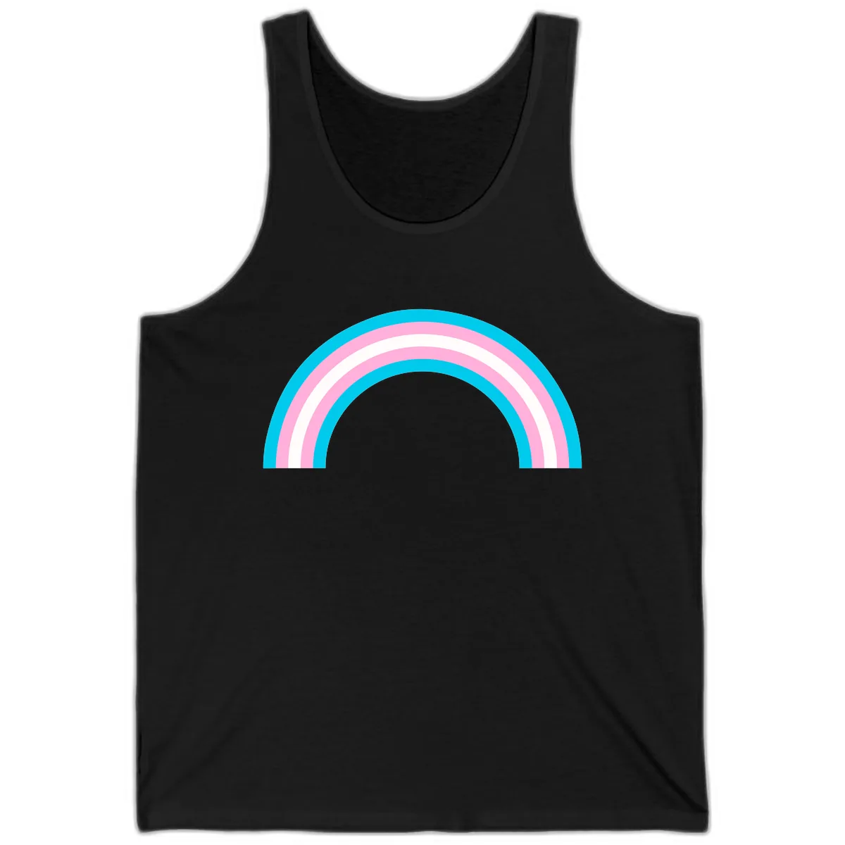 Pastel Rainbow Arch Tank in Black