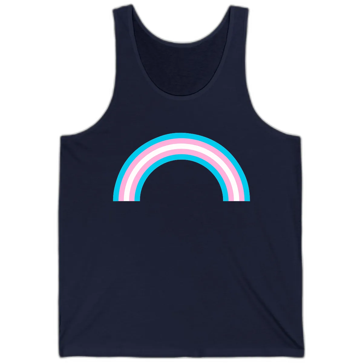 Pastel Rainbow Arch Tank in Navy