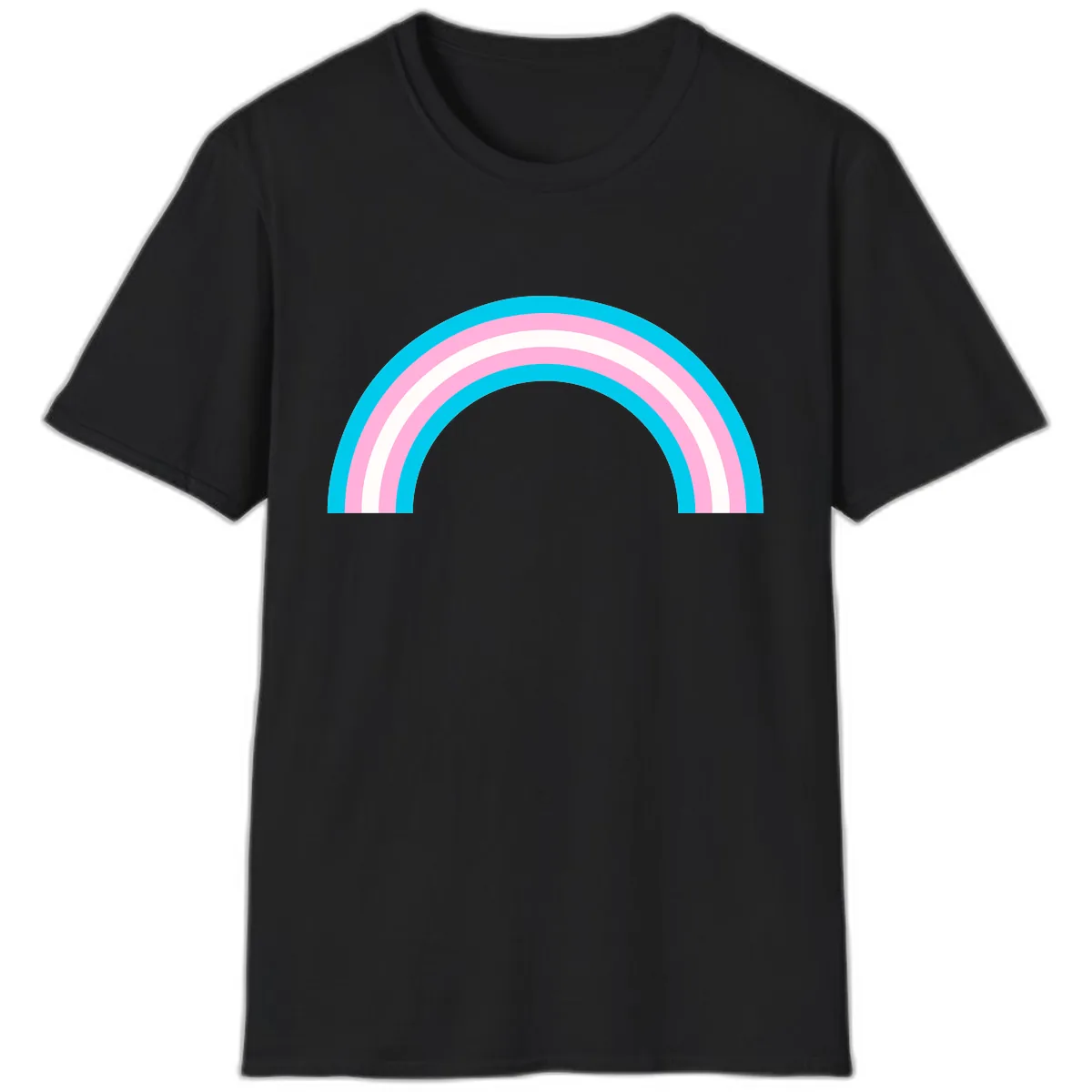 Pastel Rainbow Arch T-Shirt in Black