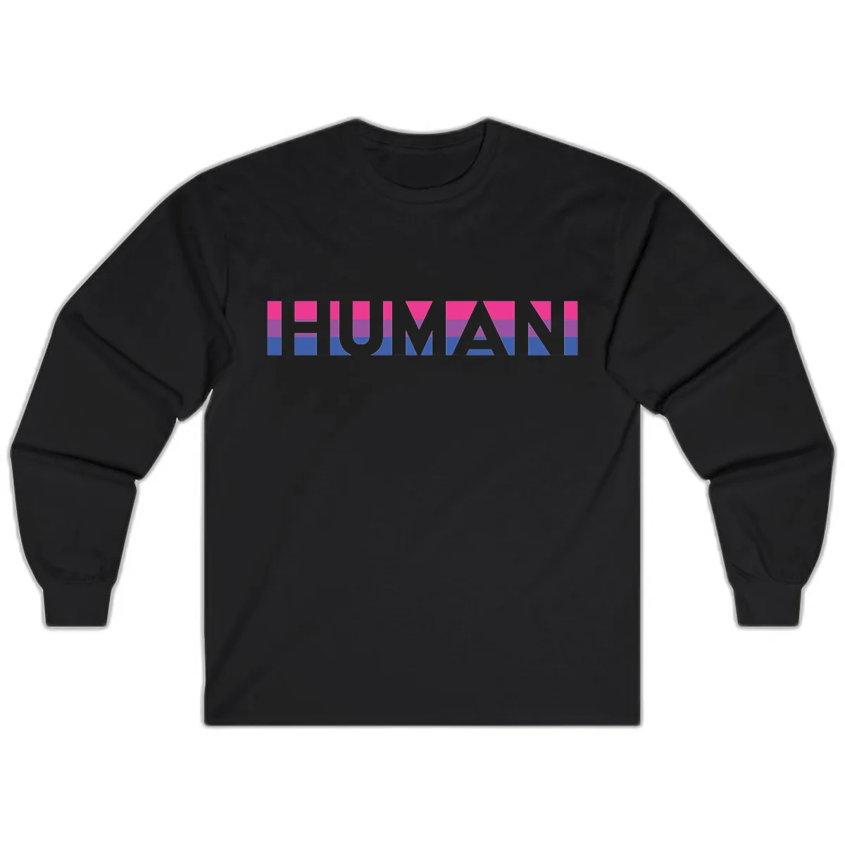 Human Pride Striped Design Long Sleeve in Black