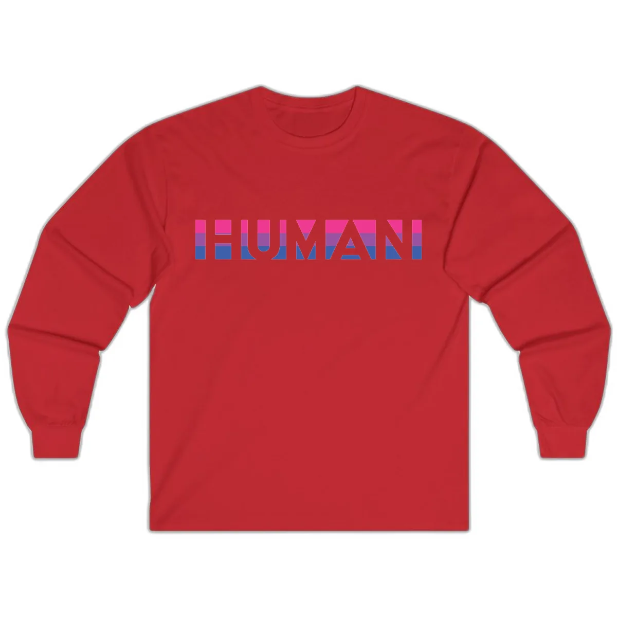 Human Pride Striped Design Long Sleeve in Red