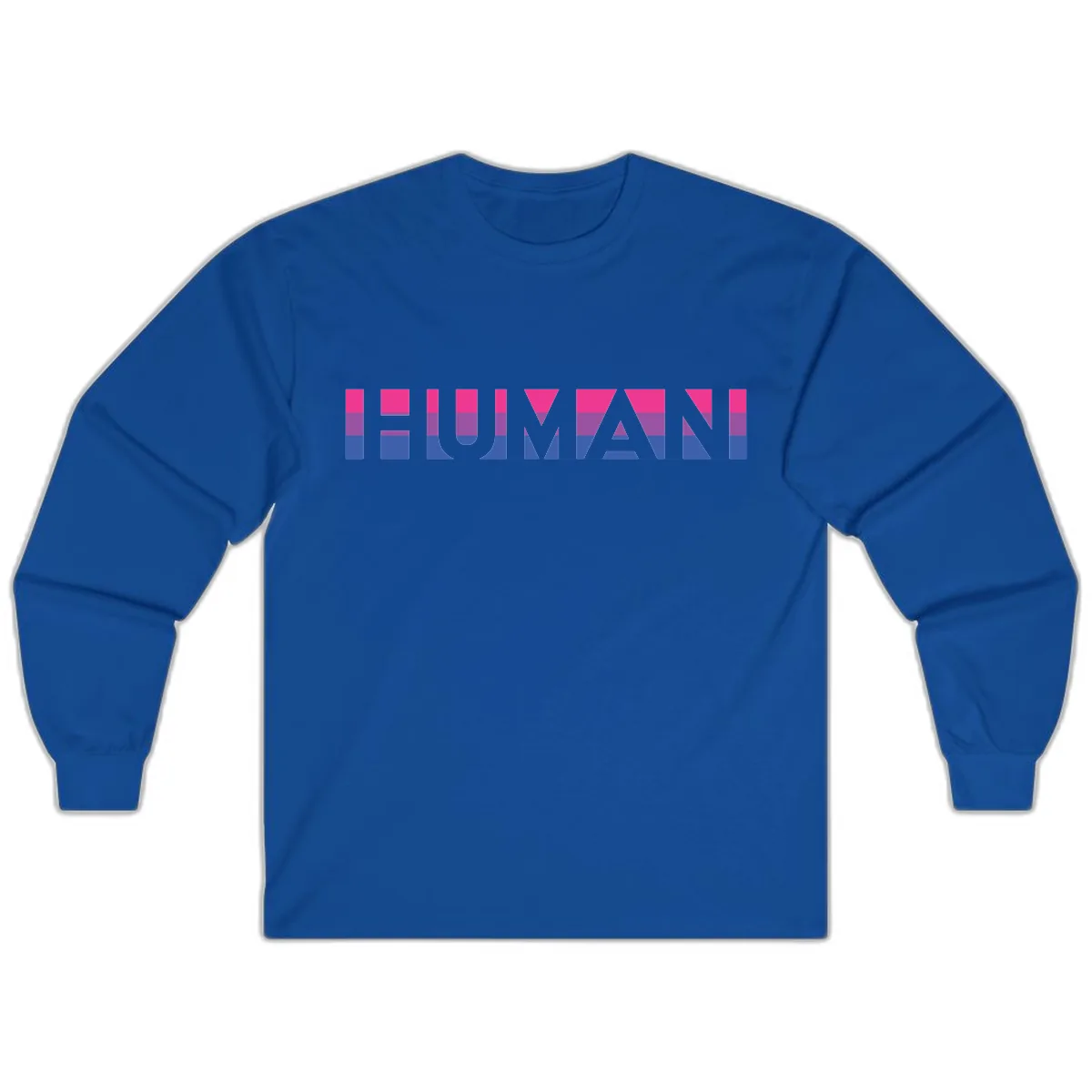 Human Pride Striped Design Long Sleeve in Royal