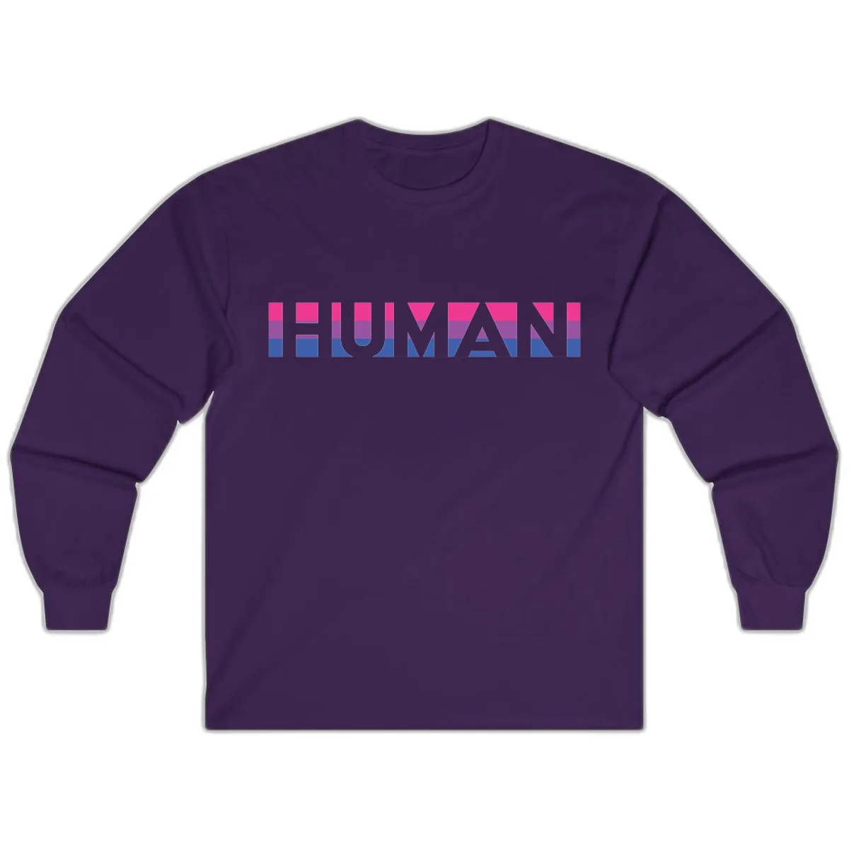 Human Pride Striped Design Long Sleeve in Purple
