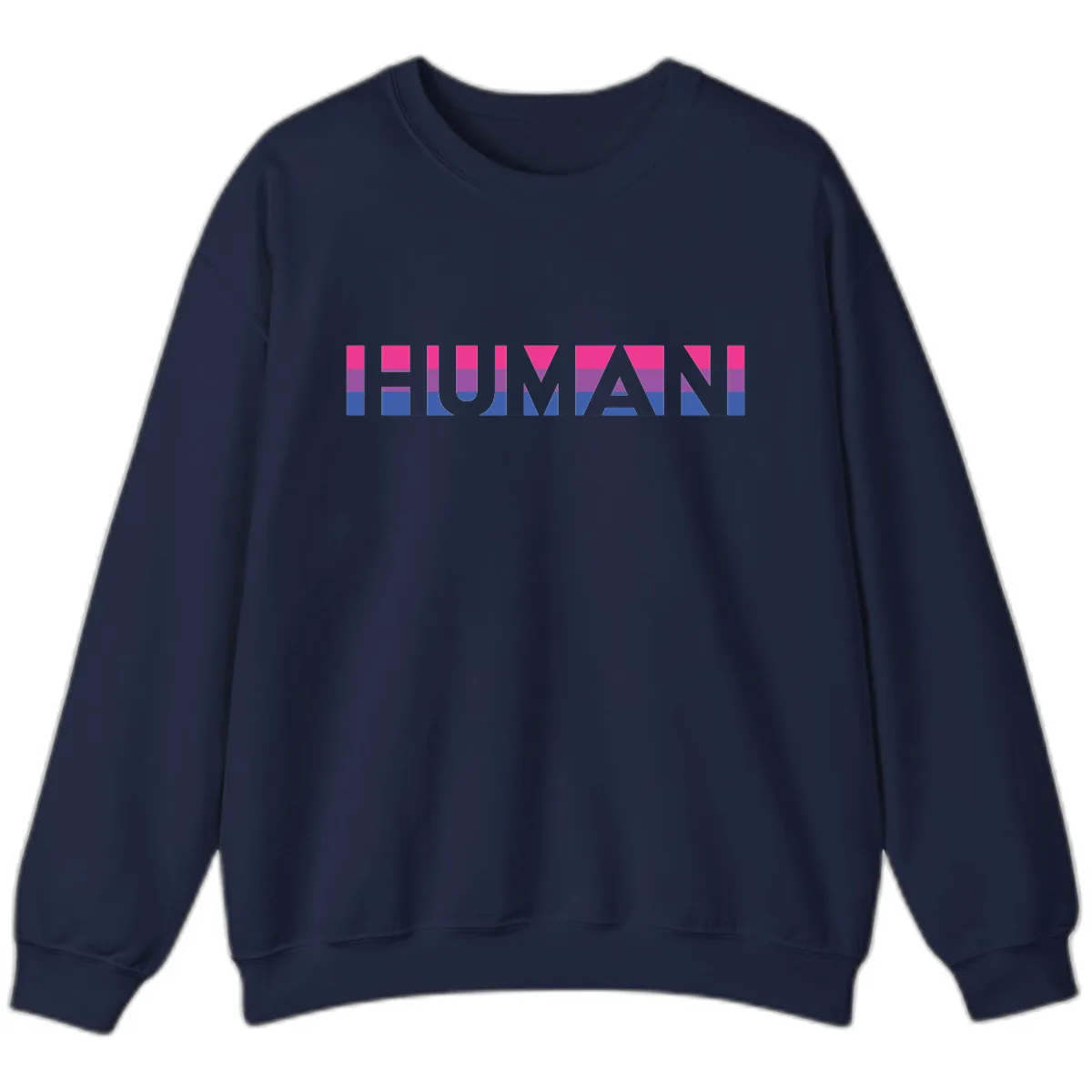 Human Pride Striped Design Sweatshirt in Navy