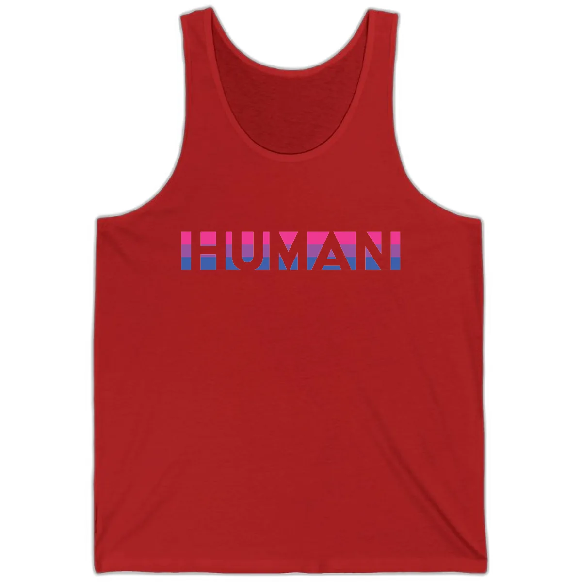 Human Pride Striped Design Tank in Red