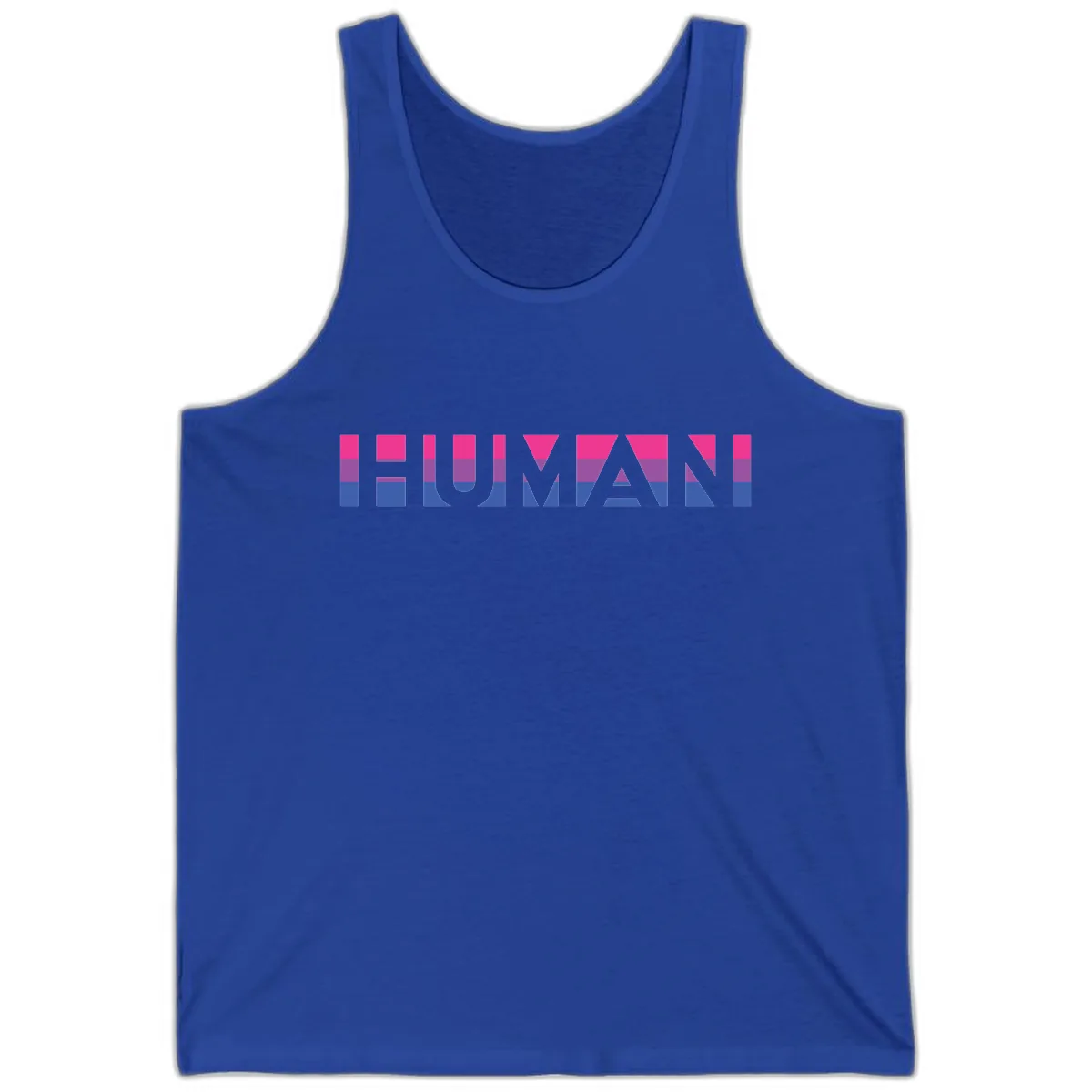 Human Pride Striped Design Tank in True Royal