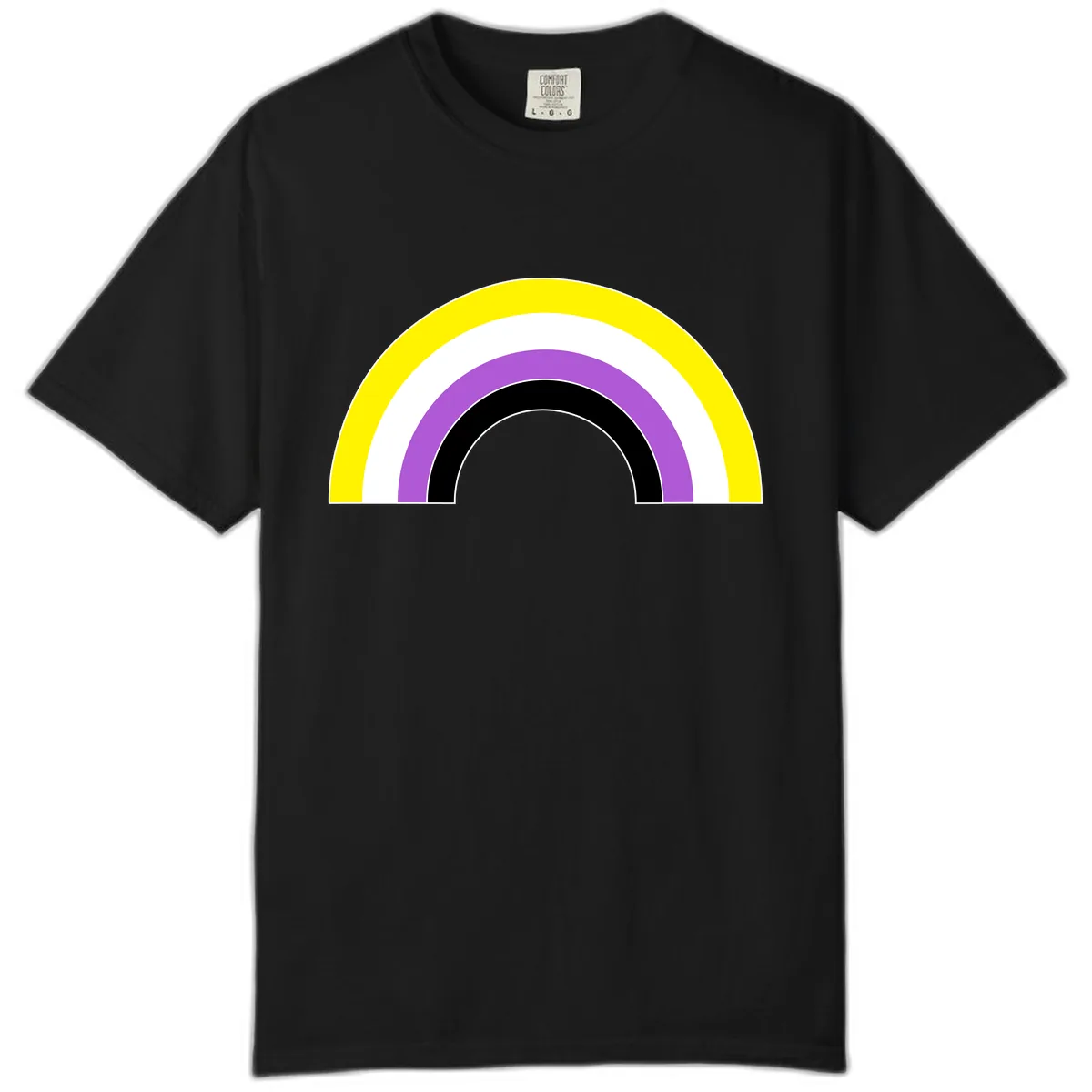 Concentric Pride Rainbow Arc Comfort Color in Black