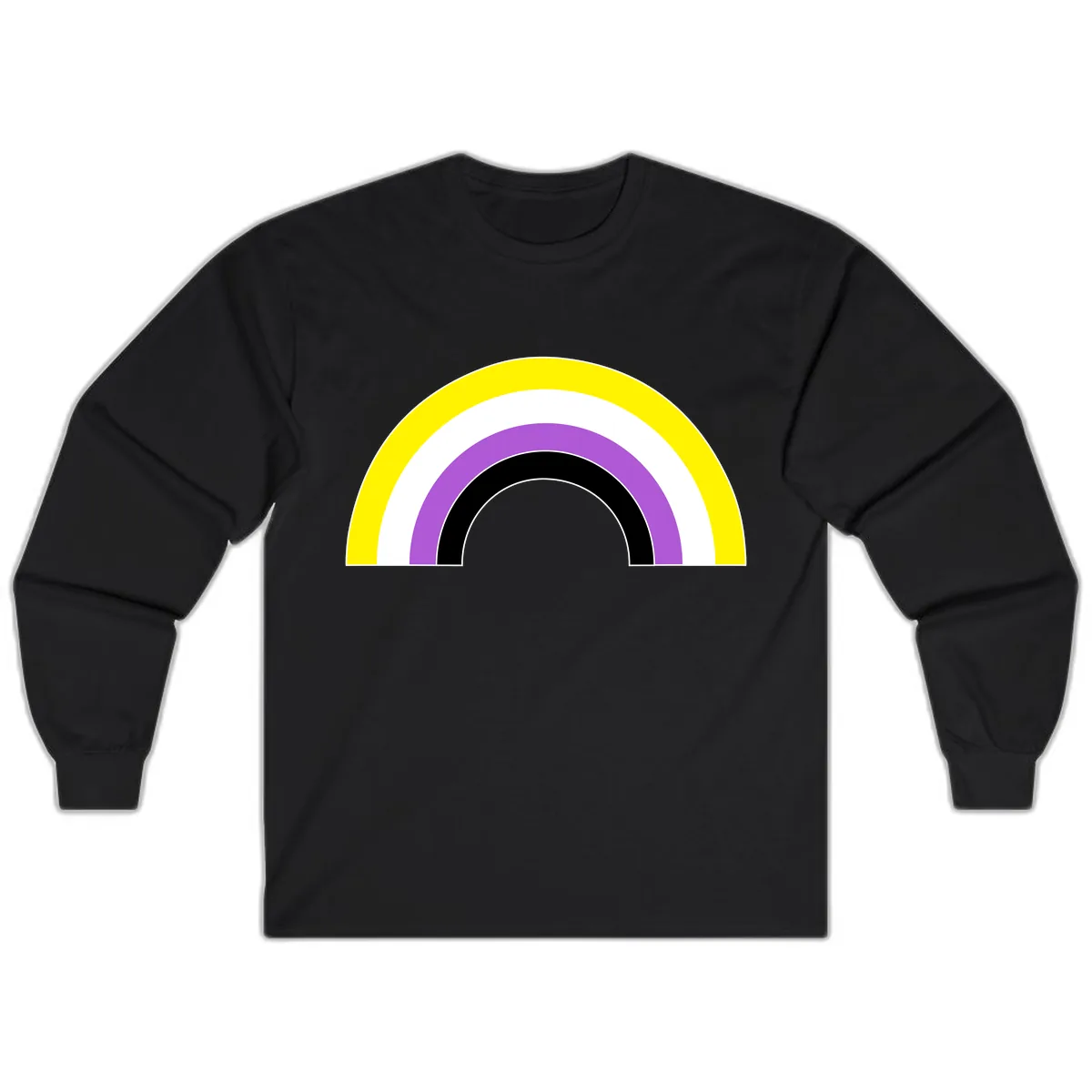 Concentric Pride Rainbow Arc Long Sleeve in Black