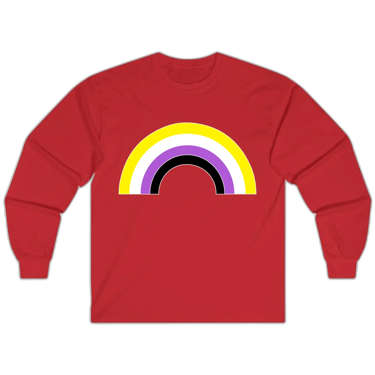 Concentric Pride Rainbow Arc Long Sleeve in Red