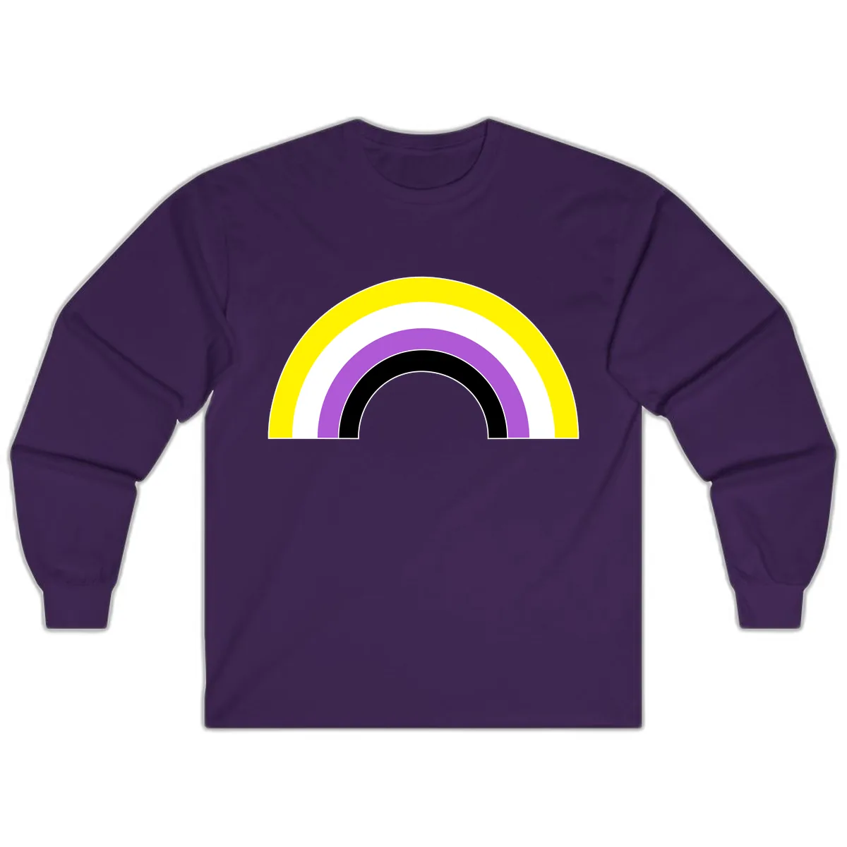 Concentric Pride Rainbow Arc Long Sleeve in Purple