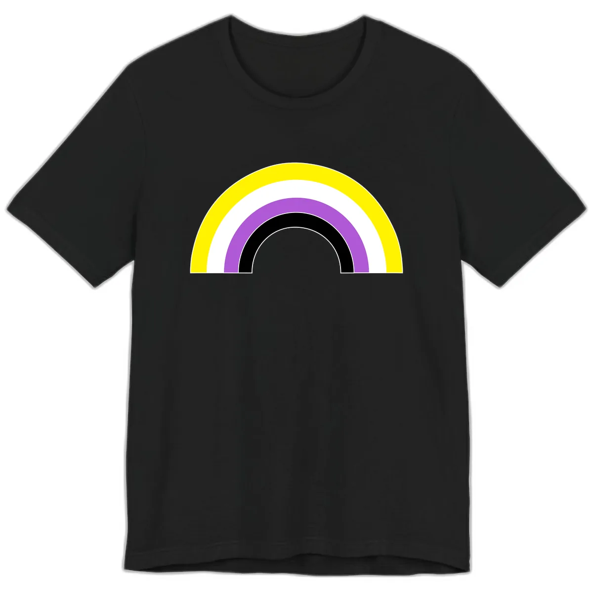 Concentric Pride Rainbow Arc Premium T-Shirt in Black