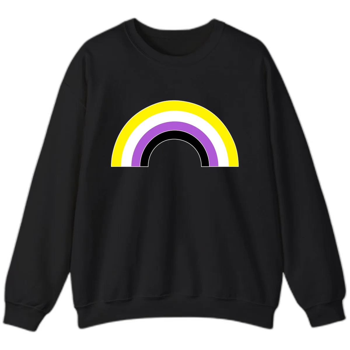 Concentric Pride Rainbow Arc Sweatshirt in Black