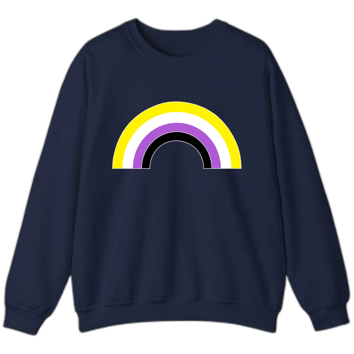 Concentric Pride Rainbow Arc Sweatshirt in Navy