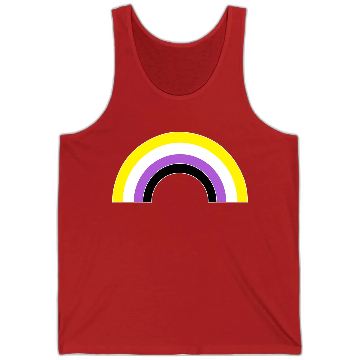 Concentric Pride Rainbow Arc Tank in Red