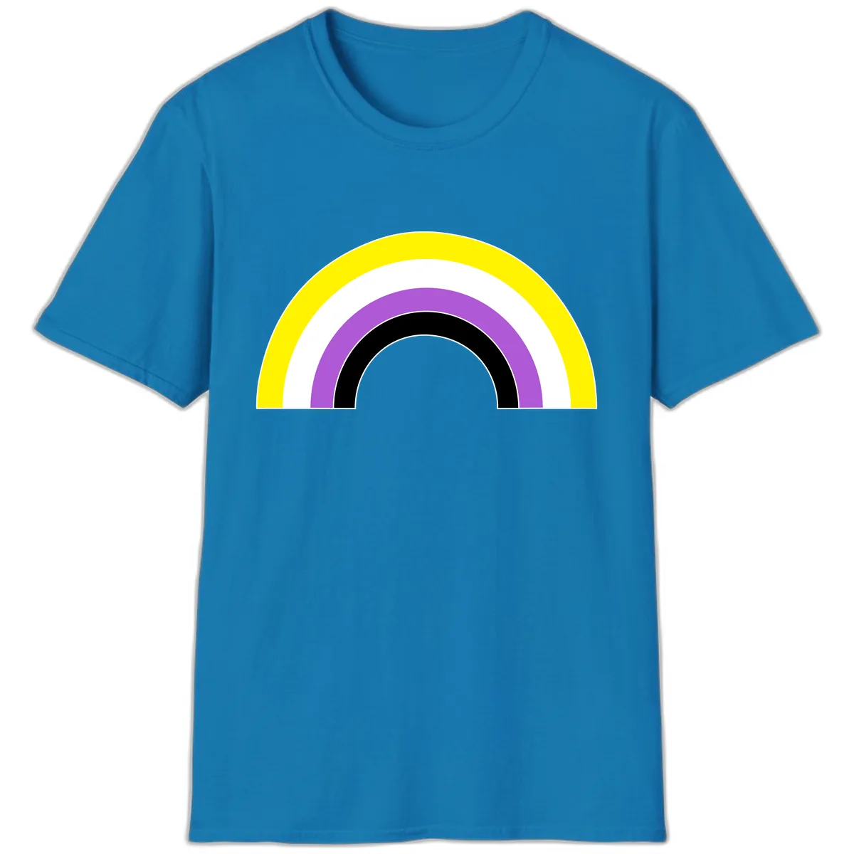 Concentric Pride Rainbow Arc T-Shirt in Sapphire