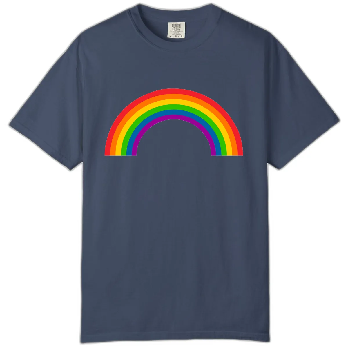 Classic Rainbow Pride Arc Comfort Color in Midnight