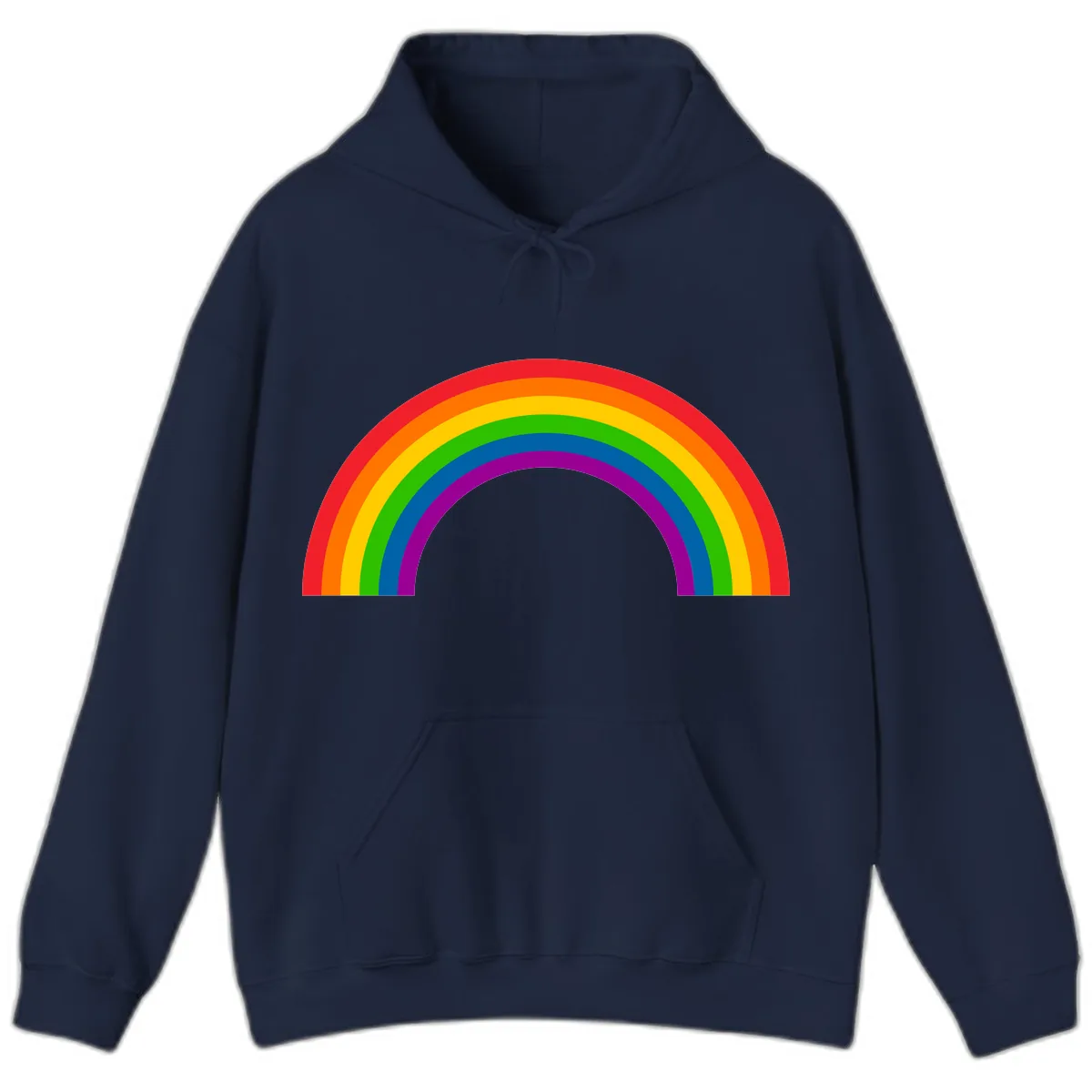 Classic Rainbow Pride Arc Hoodie in Navy