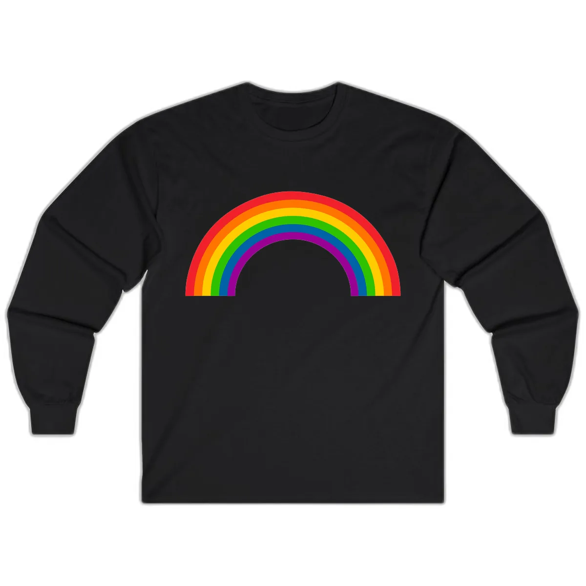 Classic Rainbow Pride Arc Long Sleeve in Black