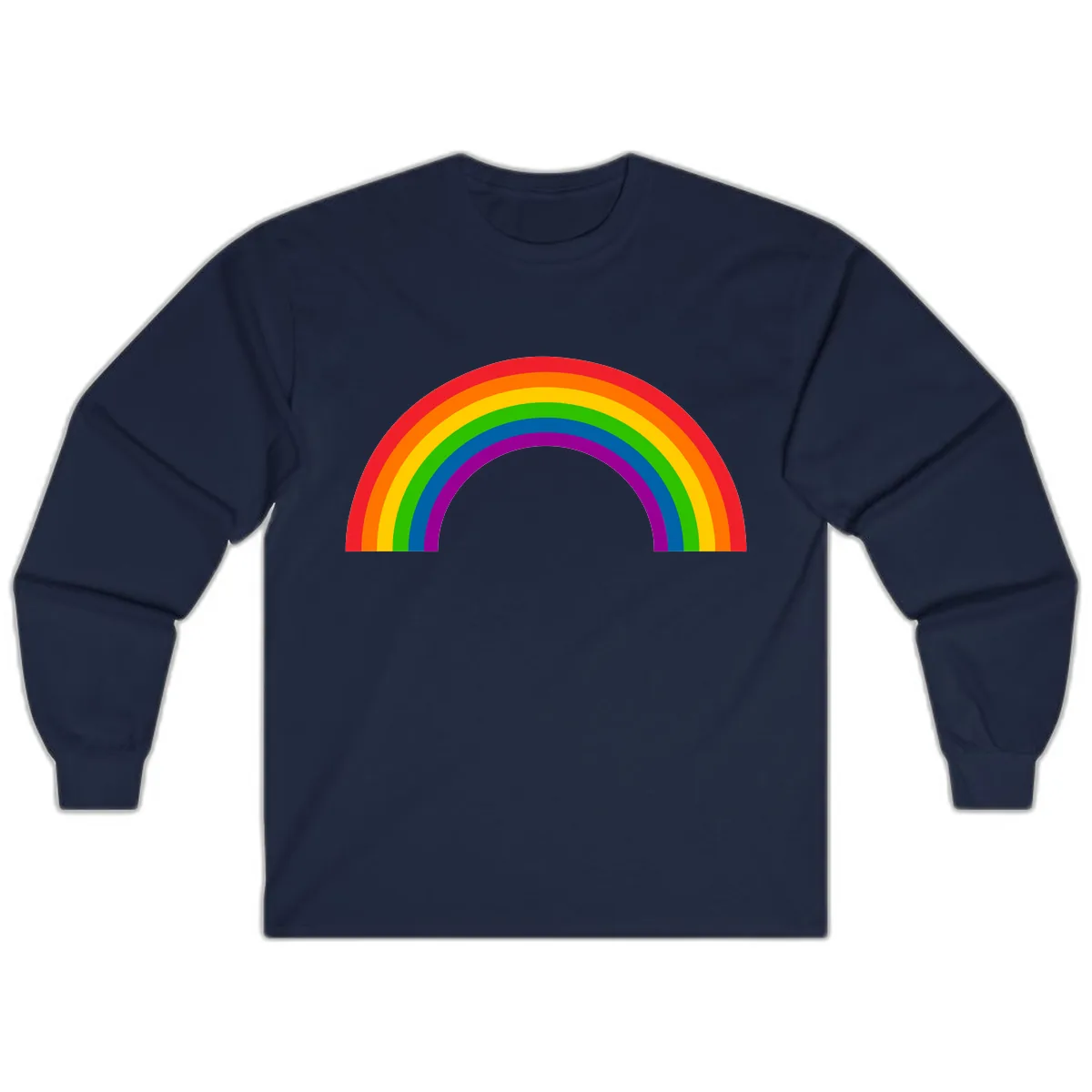 Classic Rainbow Pride Arc Long Sleeve in Navy