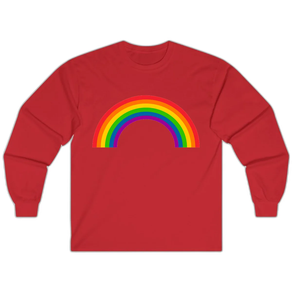 Classic Rainbow Pride Arc Long Sleeve in Red