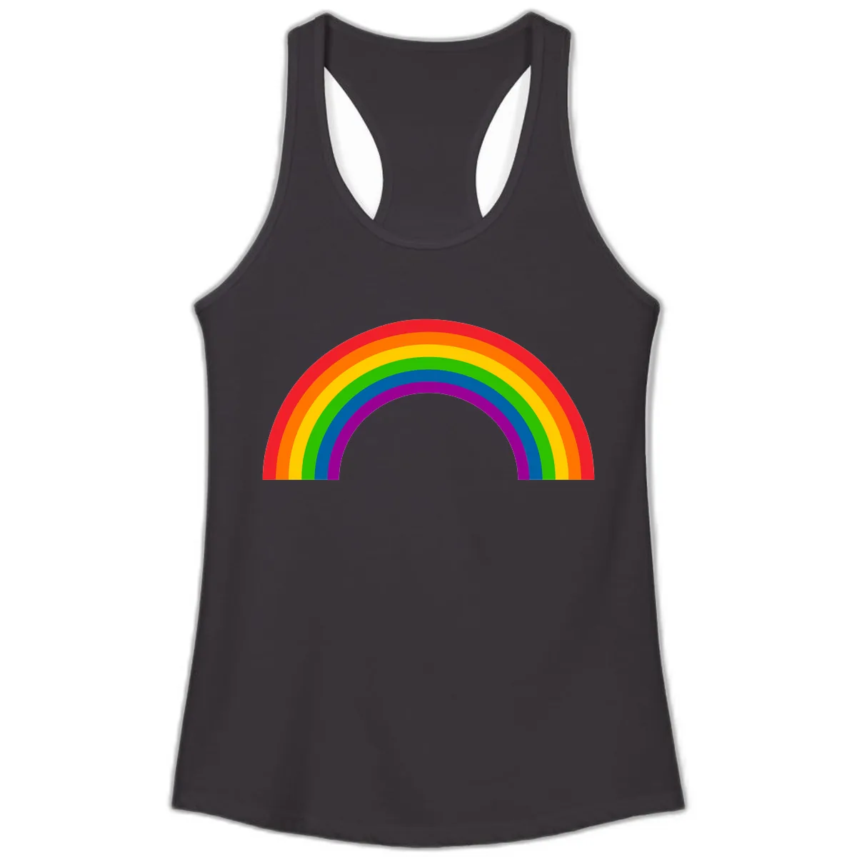 Classic Rainbow Pride Arc Ladies Tank in Black